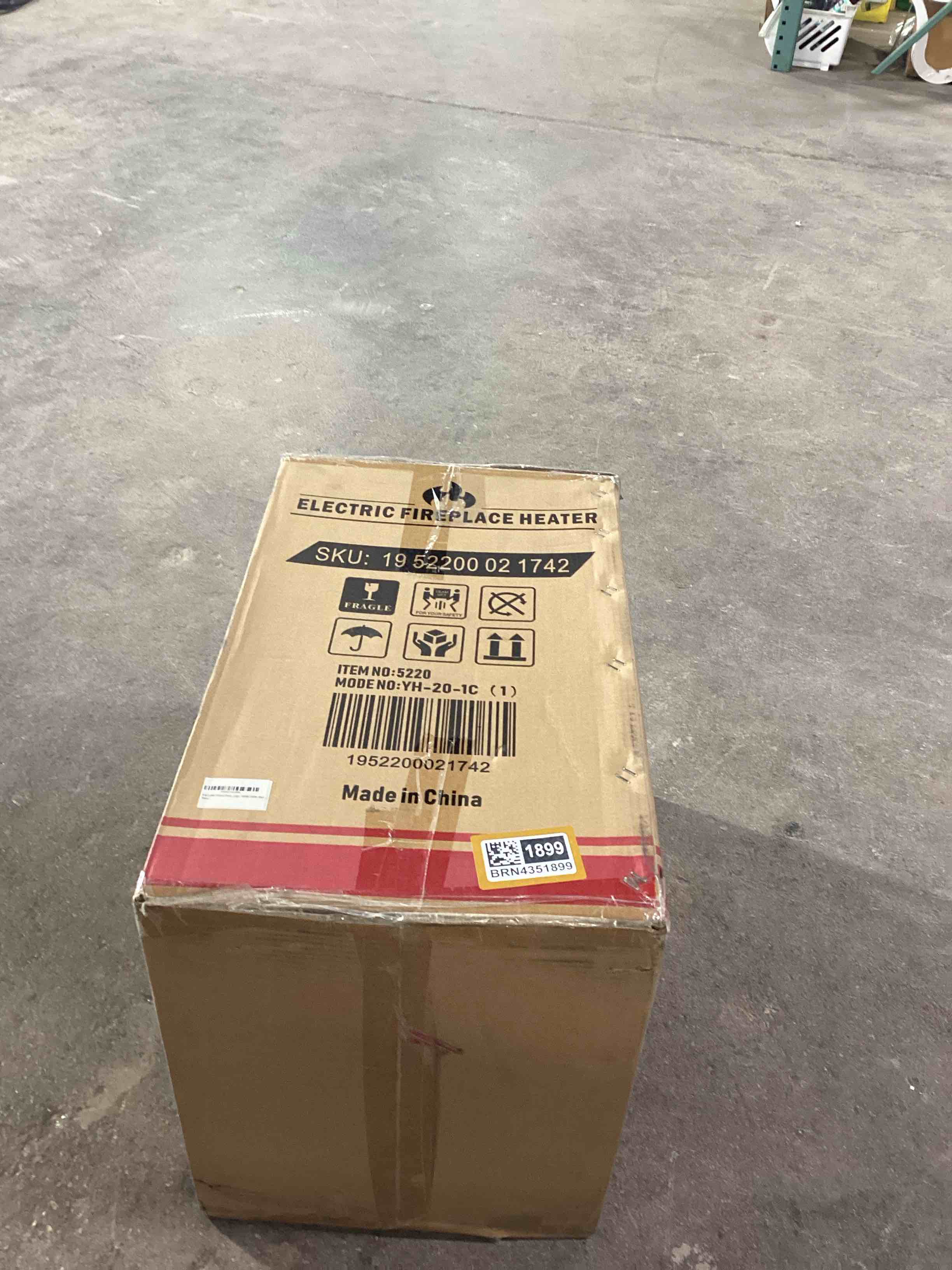 Condition photo showing Good Condition for Winston Porter 17" Freestanding Fireplace Stove Heater With Realistic Flame For Home Office With Realistic Log Flame Effect, Adjustable Flame Effect/Brightness/Heating Mode, Overheating Safe Design