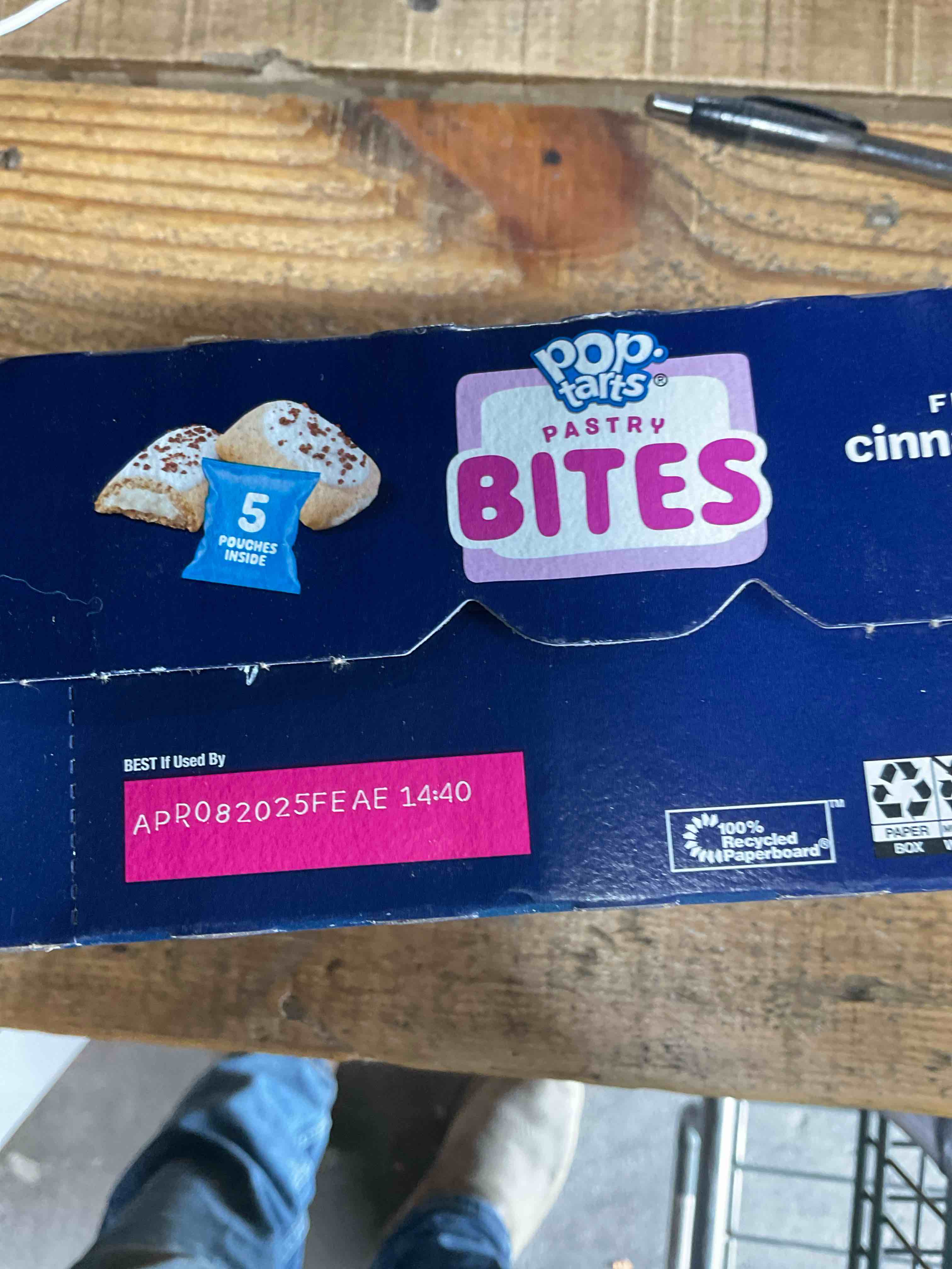 Condition photo showing New/Like New for Pop-Tarts Baked Pastry Bites, Kids Snacks, School Lunch, Frosted Cinnamon Roll, 7oz Box (5 Pouches)