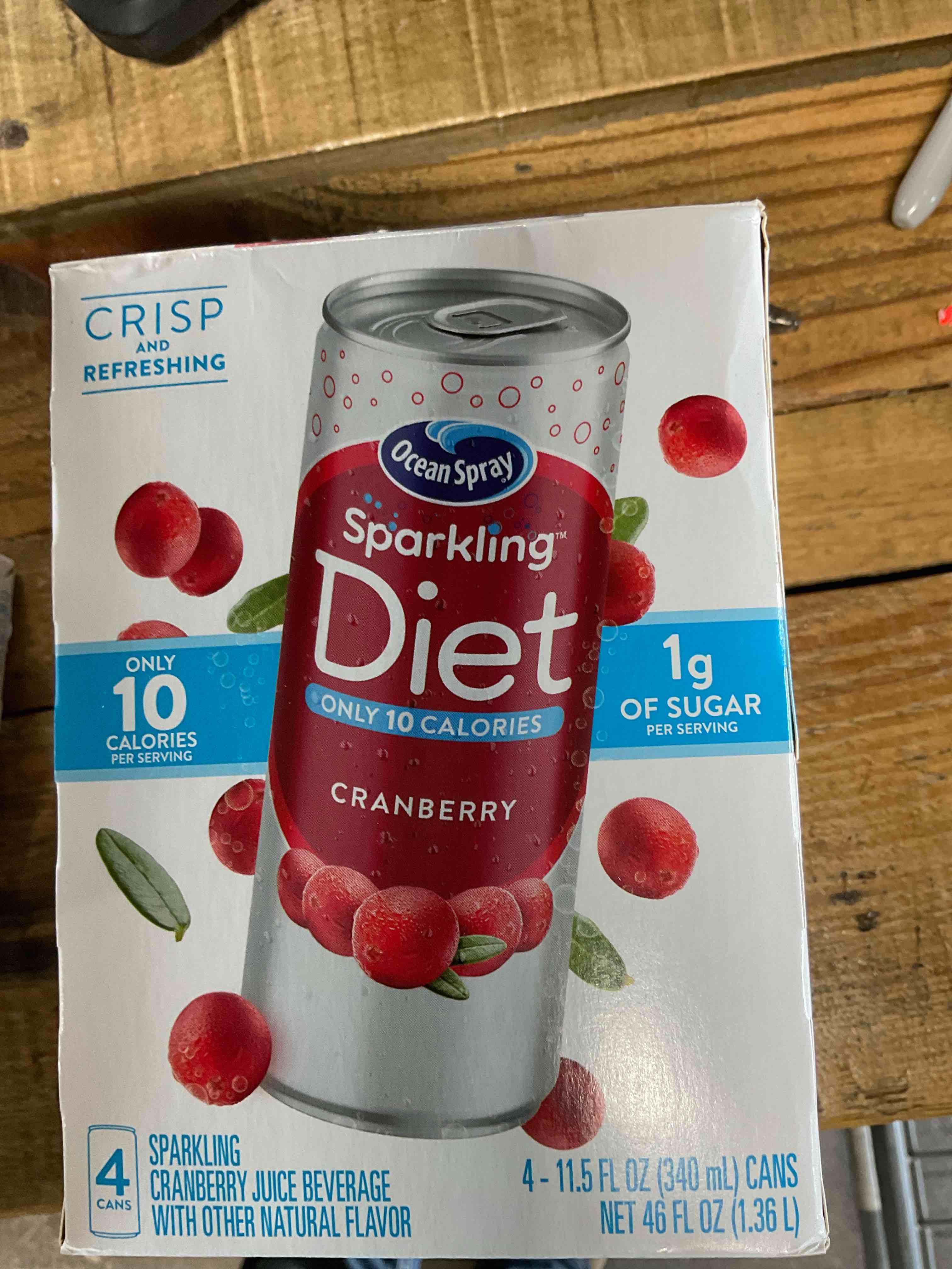 Condition photo showing Good Condition for OCEAN SPRAY, SPARKLING DIET, CRANBERRY JUICE, BEVERAGE FOUR PACK