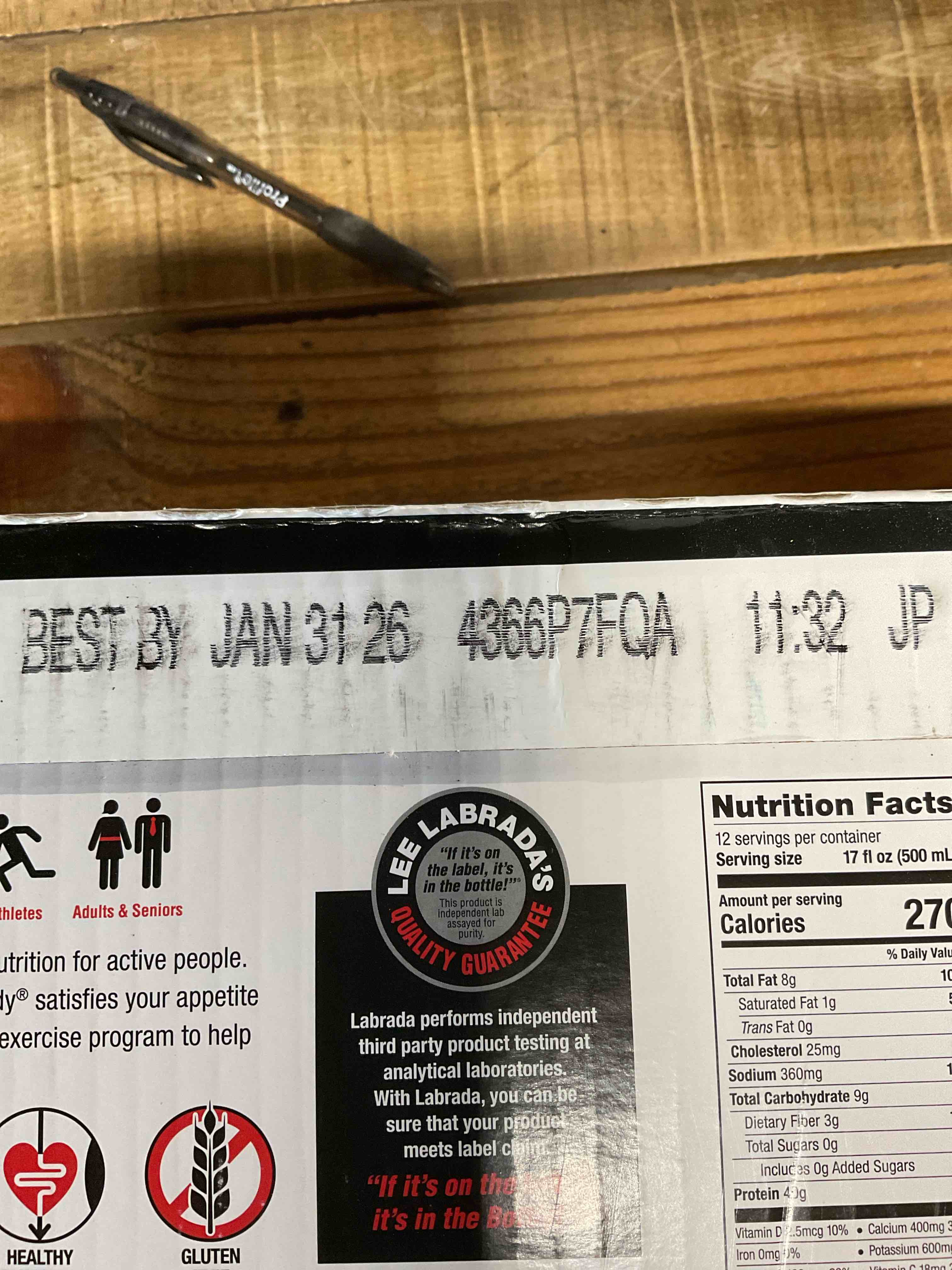 Condition photo showing New/Like New for Labrada Lean Body Ready-to-Drink Vanilla Protein Shake,40g Protein,Whey Blend,0 Sugar,Gluten Free,22 Vitamins & Minerals,17 Fl Oz (Pack of 12) LABRADA Vanilla 17 Fl Oz (Pack of 12)