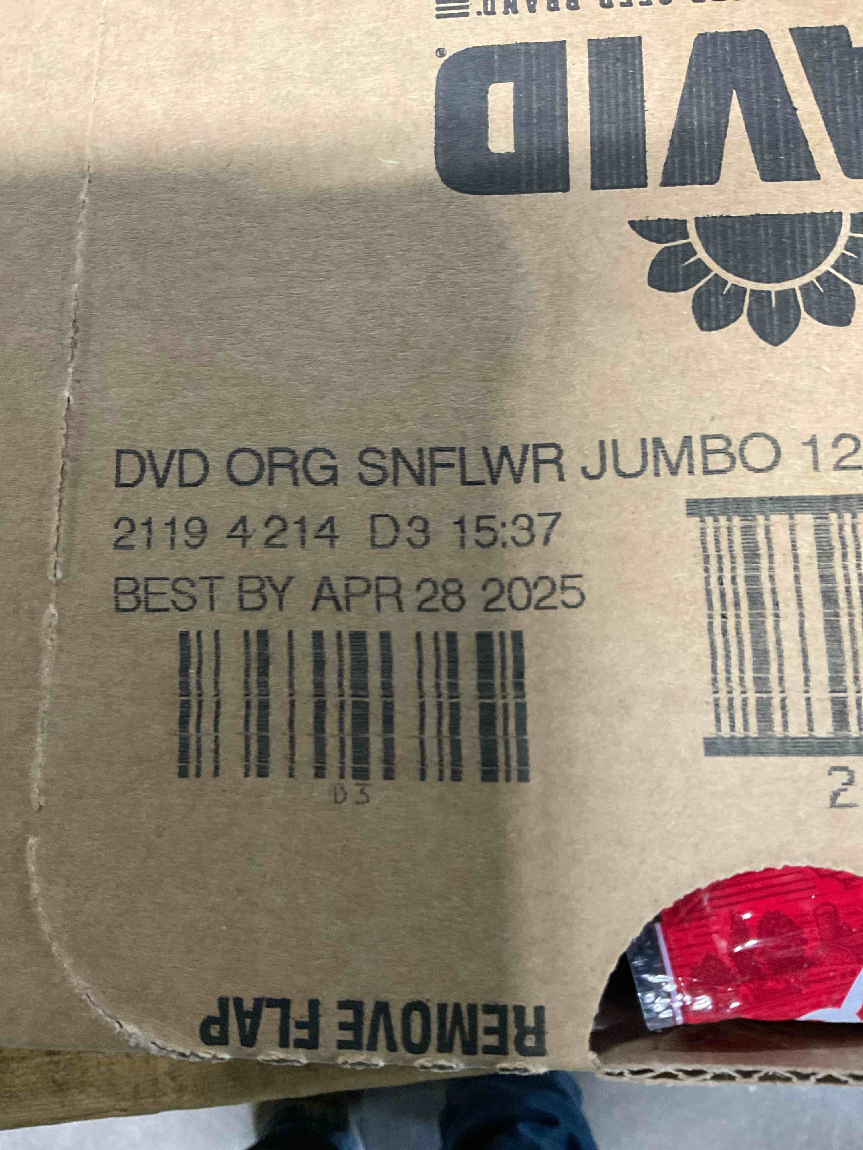 Condition photo showing New/Like New for DAVID, JUMBO SUNFLOWER SEEDS 12 PACK 