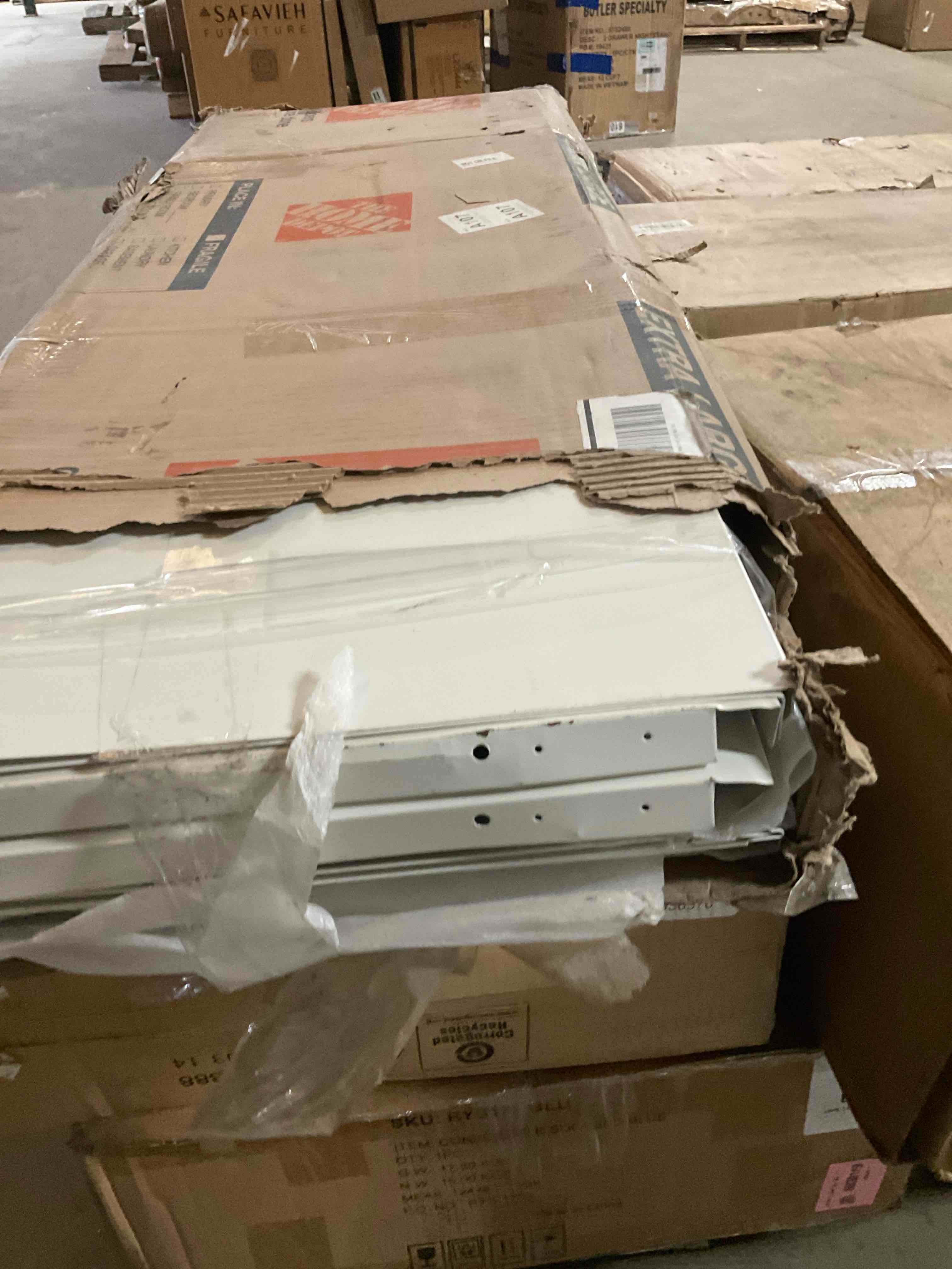 Condition photo showing Good Condition for WHITE METAL SHELVES