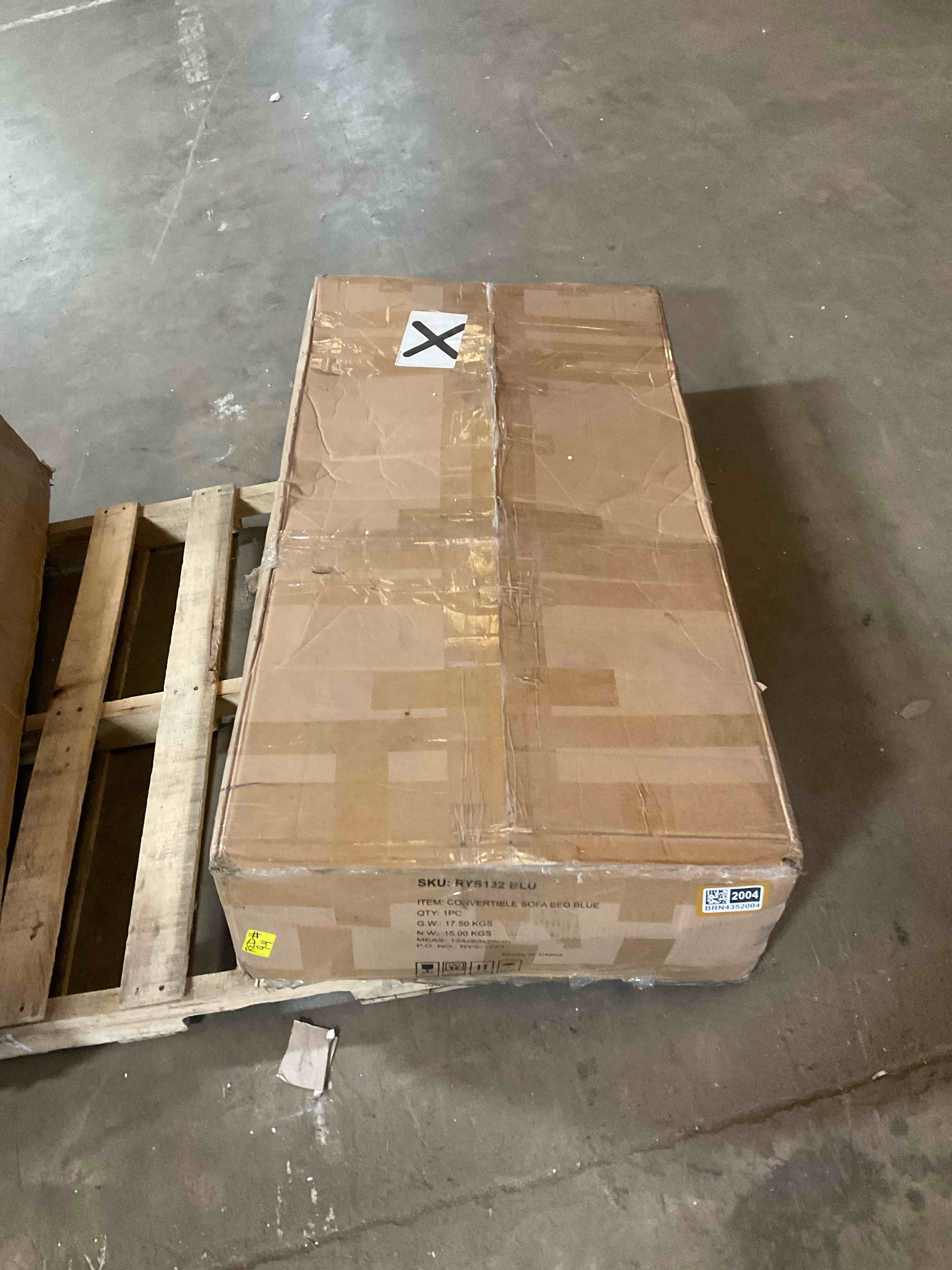 Condition photo showing Good Condition for CONVERTIBLE SOFA, BED, BLUE COLOR