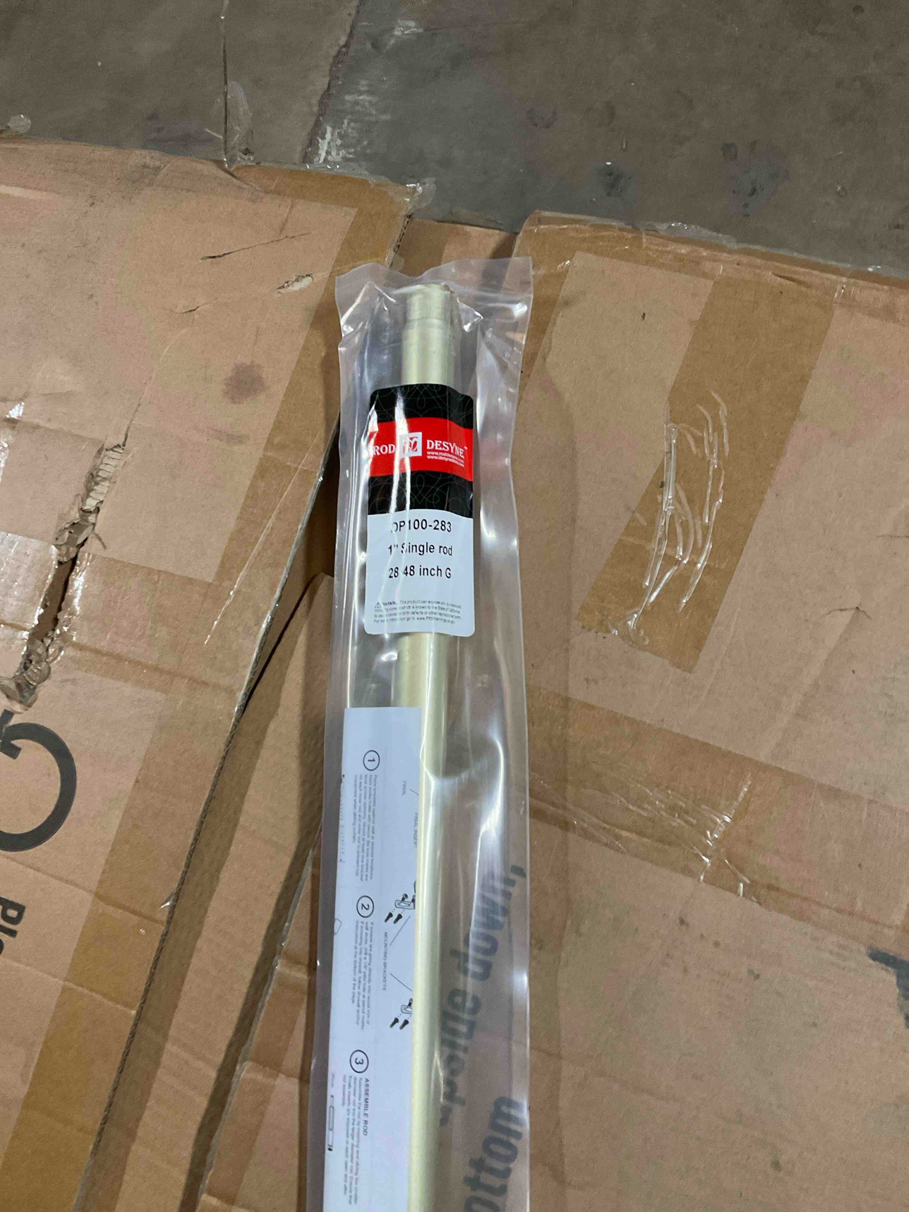 Condition photo showing Good Condition for ROD DESIGN, 1 INCH SINGLE ROD 28 TO 48 INCH BRASS COLOR