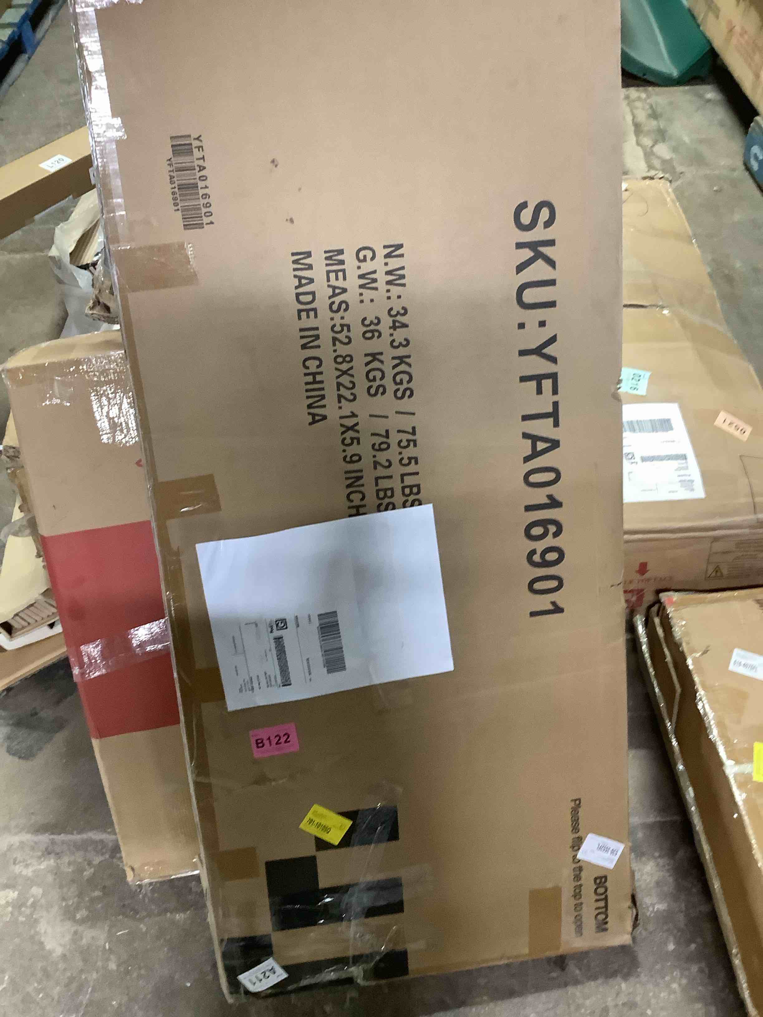 Condition photo showing Good Condition for 48 Inch Home Desk with Handle Drawer and Power Outlet Computer Desk with Storage Shelf