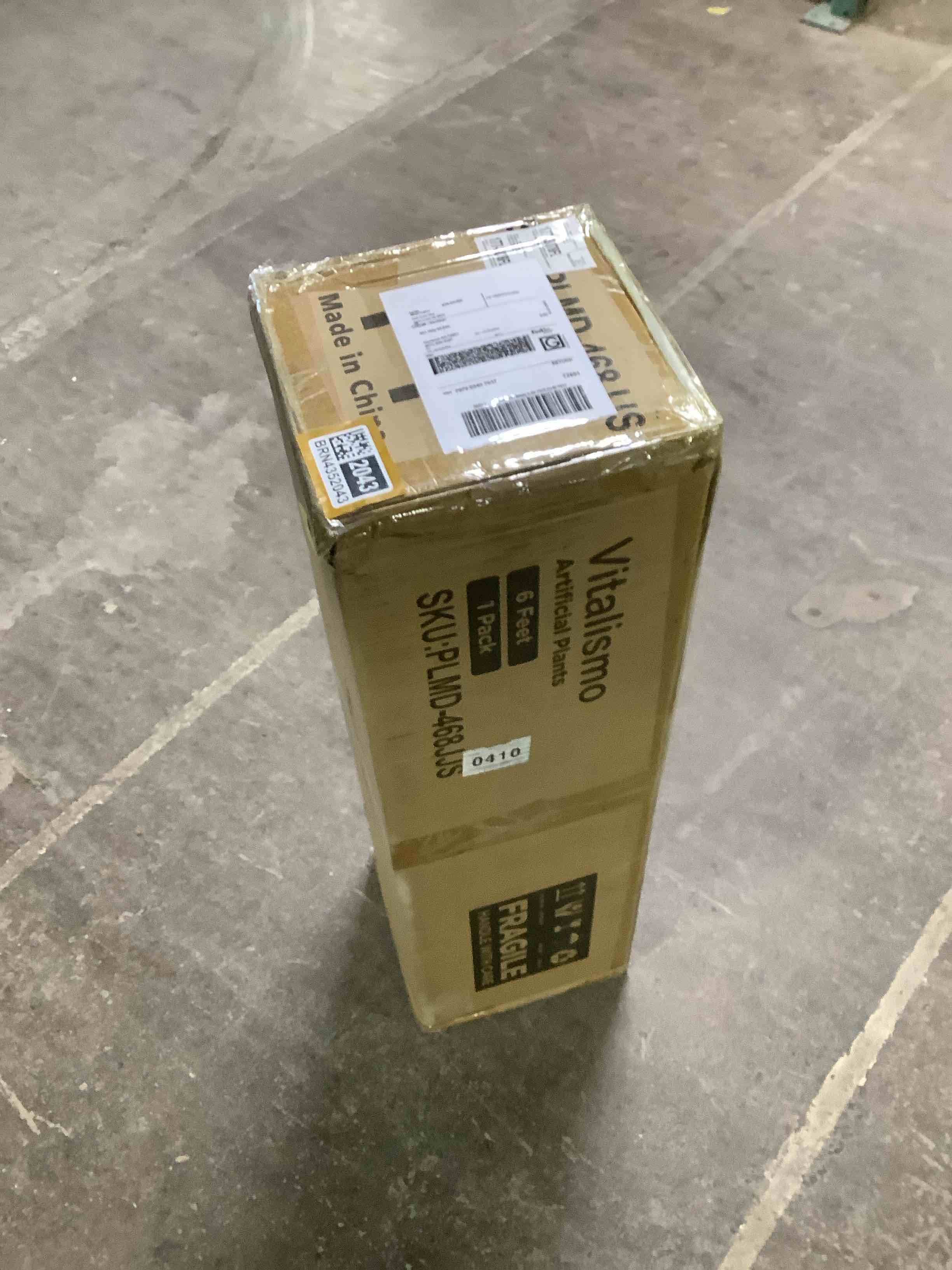 Condition photo showing Good Condition for 74\u0027\u0027 Faux Eucalyptus Plant In  White Pot