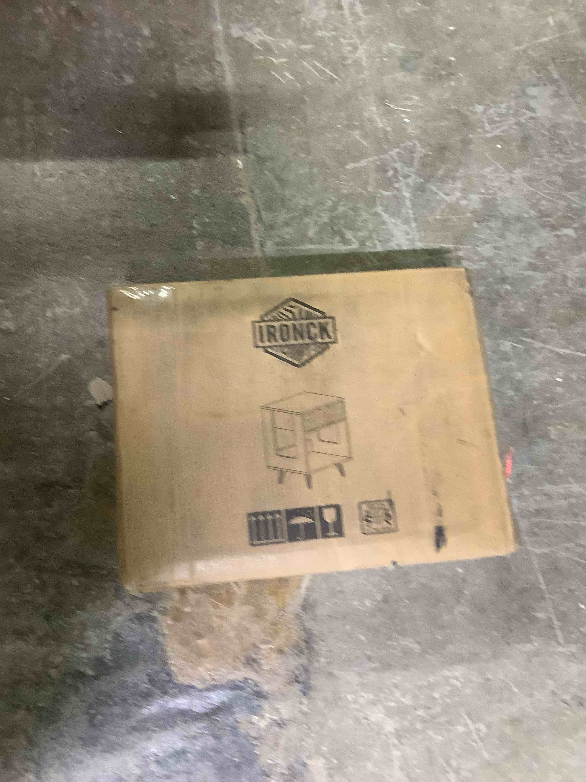 Condition photo showing Good Condition for Modern 2-Drawer Nightstand With Outlets \u0026 LED Light