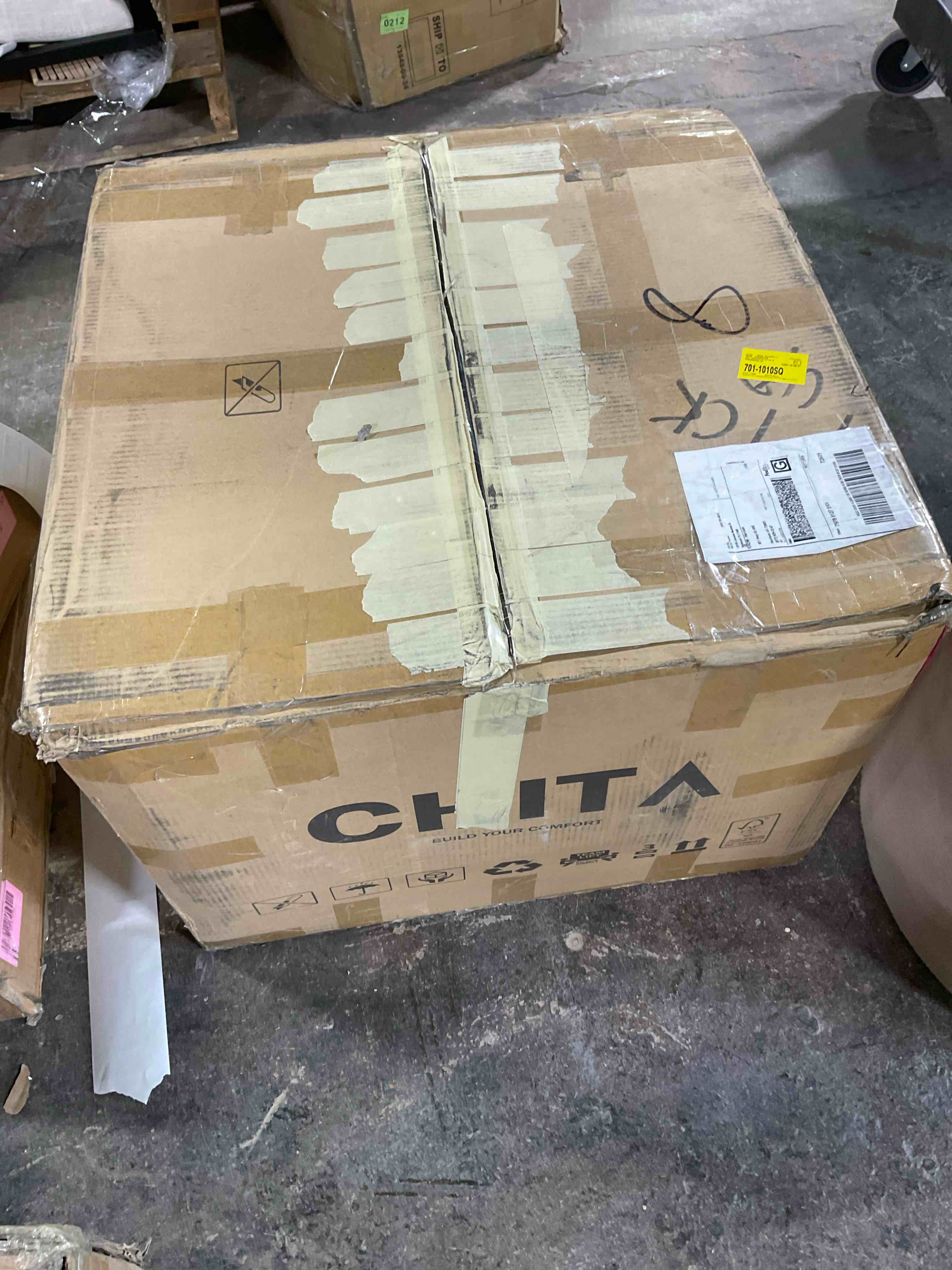 Condition photo showing Good Condition for Chita Set of 2 White Faux Leather Chairs