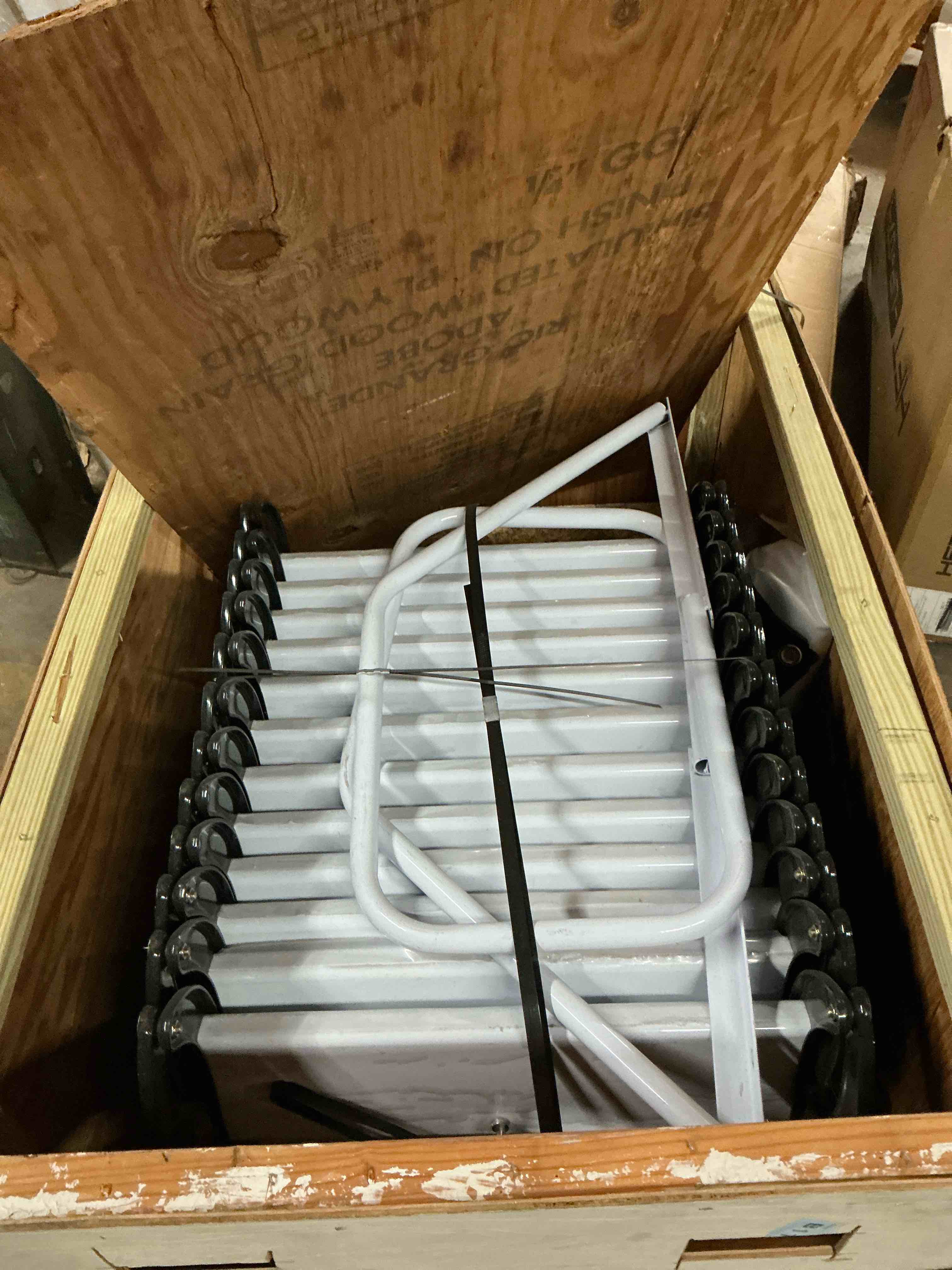 Condition photo showing Good Condition for Retractable Metal framed Attic Ladder