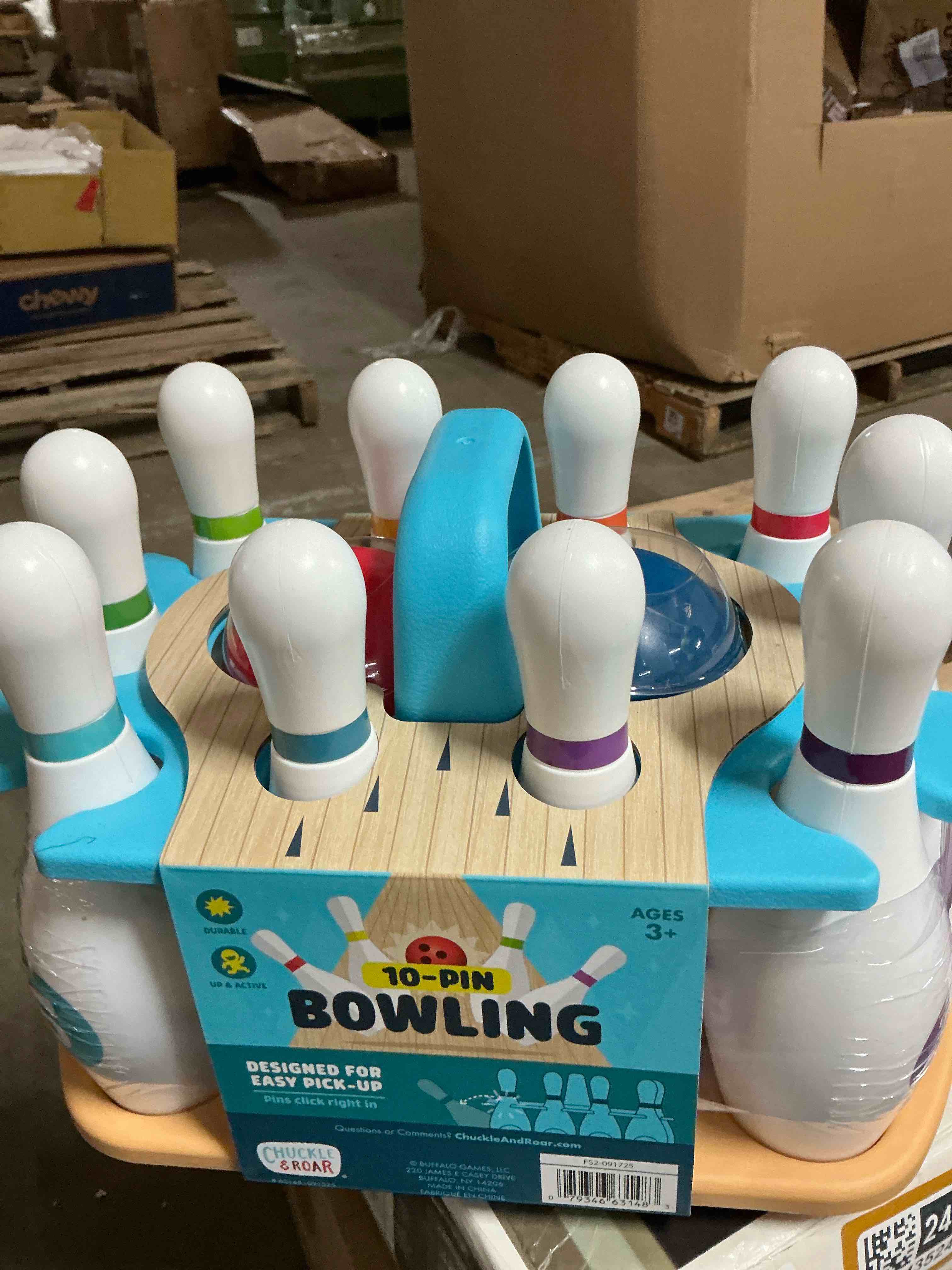 Condition photo showing Good Condition for Chuckle & Roar Kids Bowling Set 10-Pin Bowling Game with Storage Caddy Ages 3+