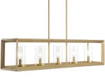 5 - light dimmable kitchen island modern linear chandelier