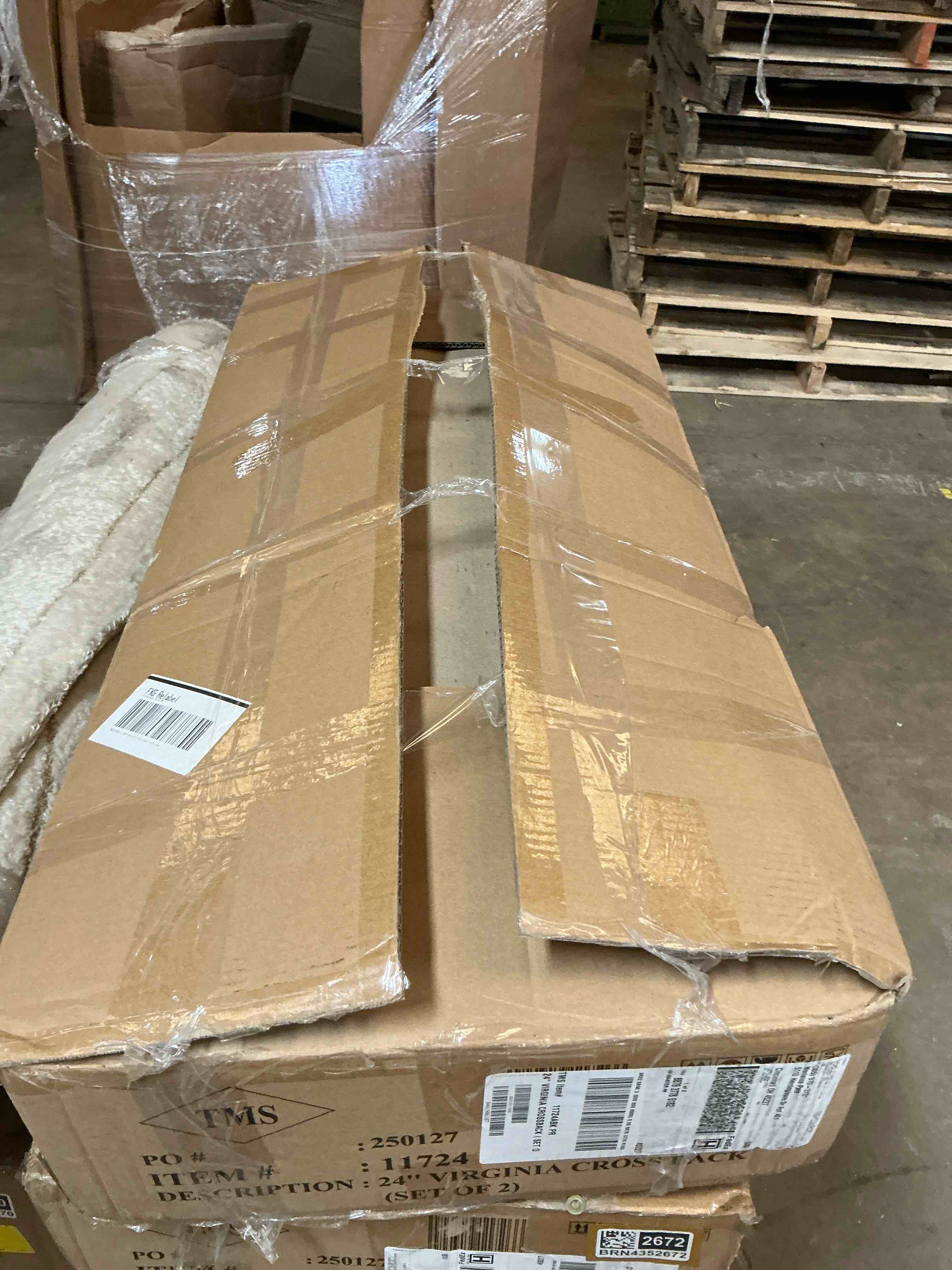 Condition photo showing Good Condition for TMS Virginia Cross-Back 24" Counter Stools,Black, Set of 2