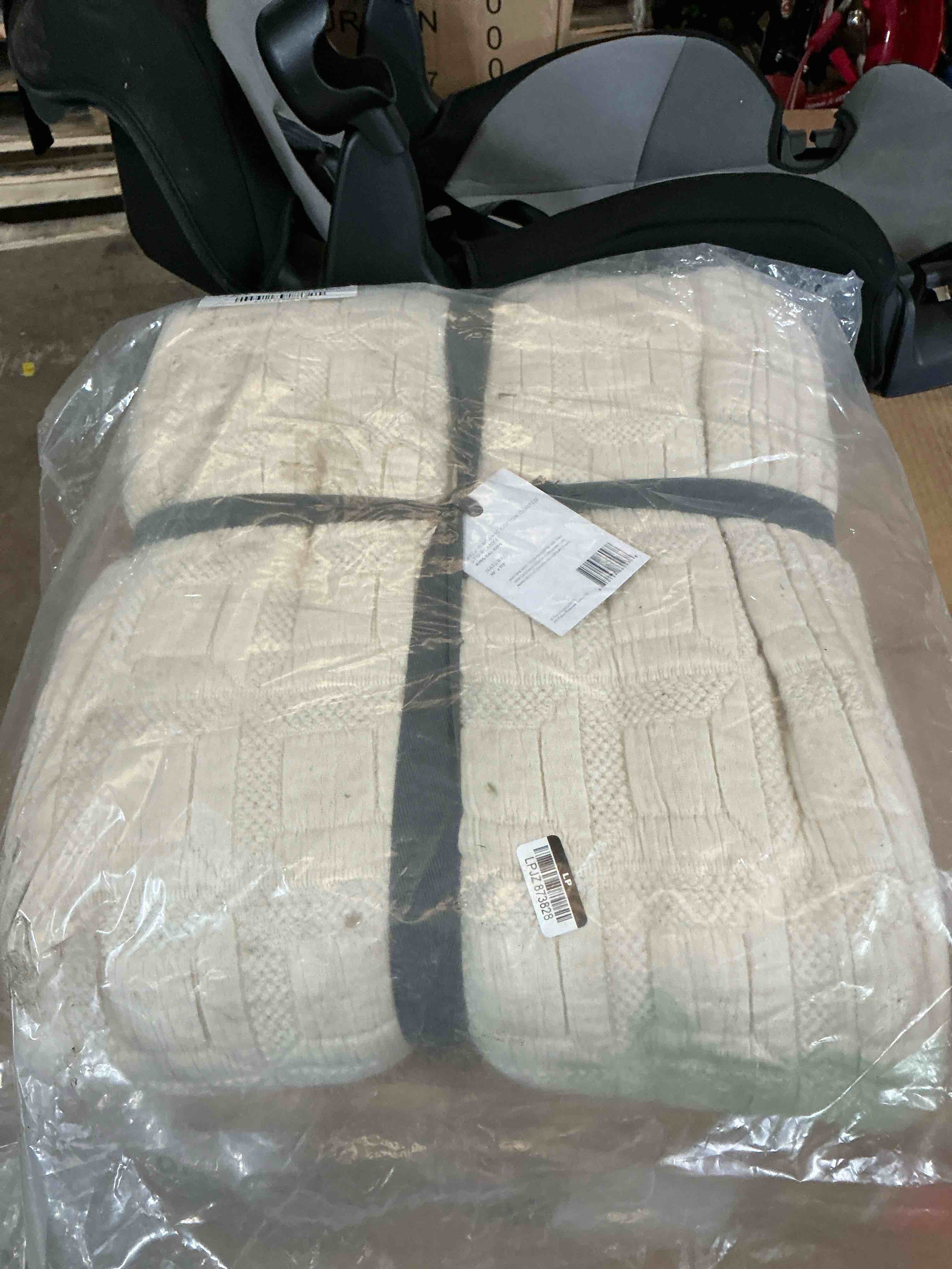 Condition photo showing Good Condition for Ayla Organic Cotton Quilted Bed Blanket, King/Natural