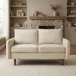 56.1" Round Arm Velvet Loveseat