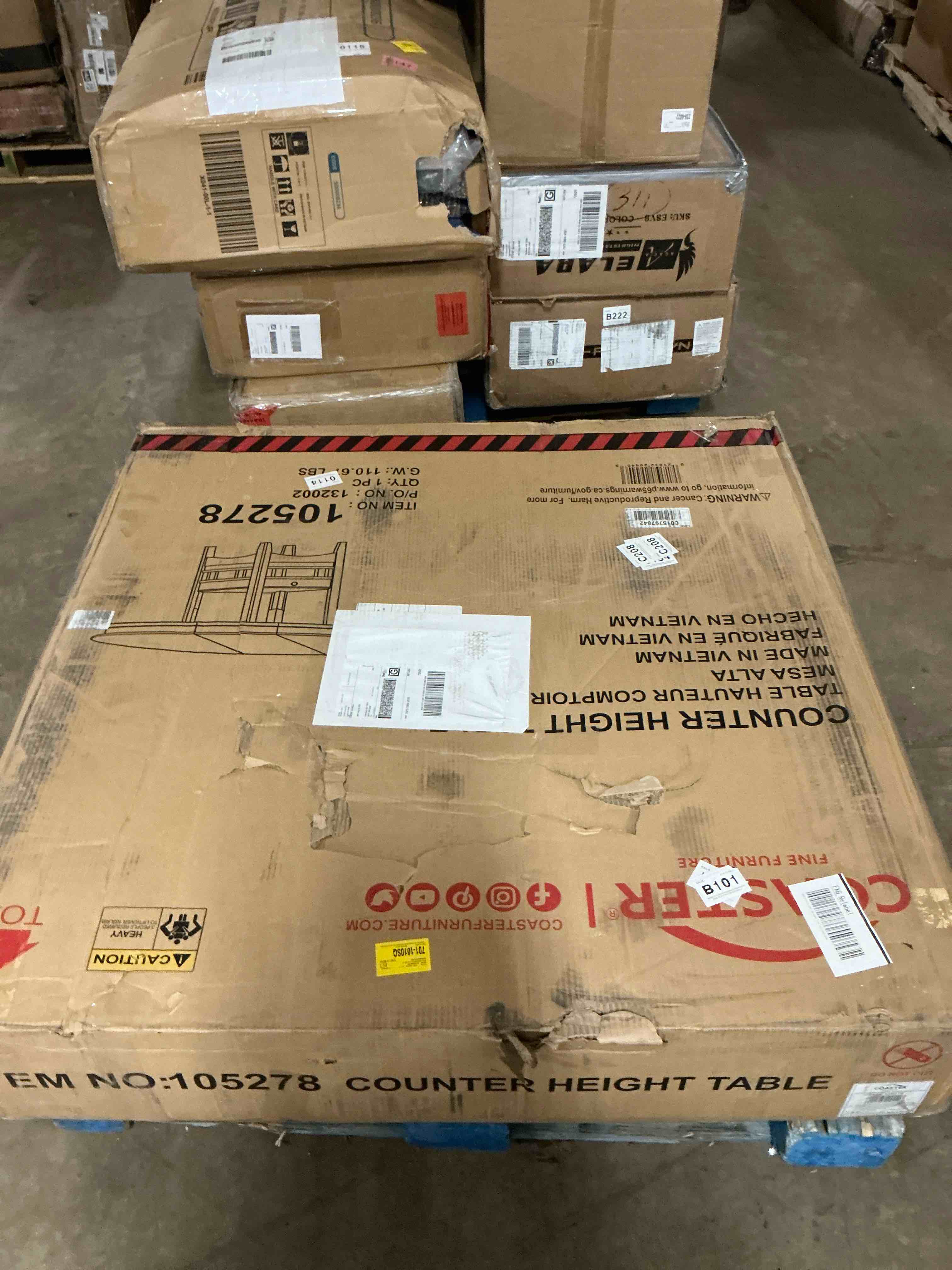 Condition photo showing Good Condition for Guntersville Oval 60-inch Extension Counter Dining Table