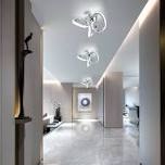 Janyia 1 - Light 11.02" Unique/Statement Geometric LED Semi Flush Mount