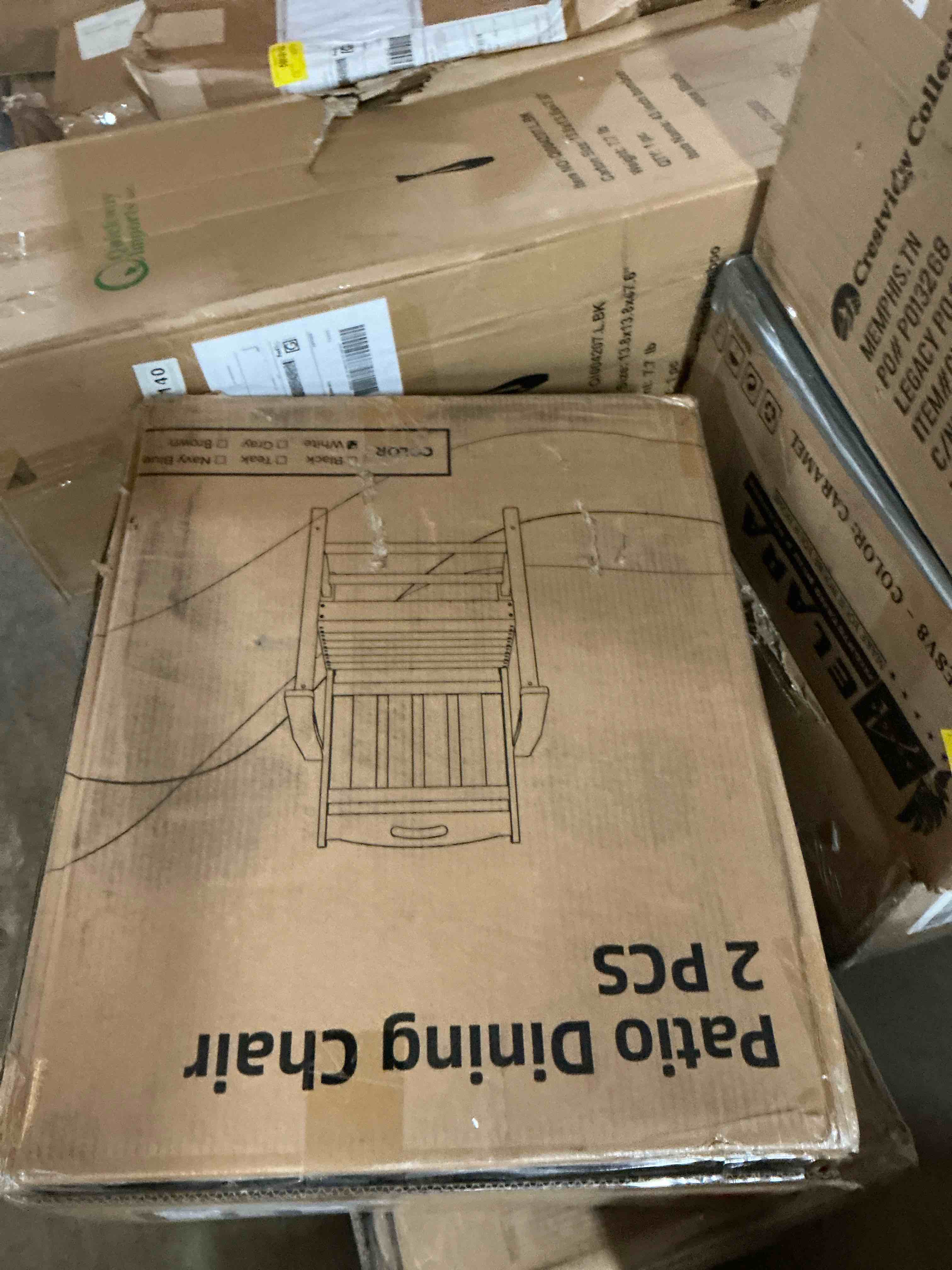 Condition photo showing Good Condition for Patio Dining Chairs HDPE Armchair Outdoor Dining Chairs