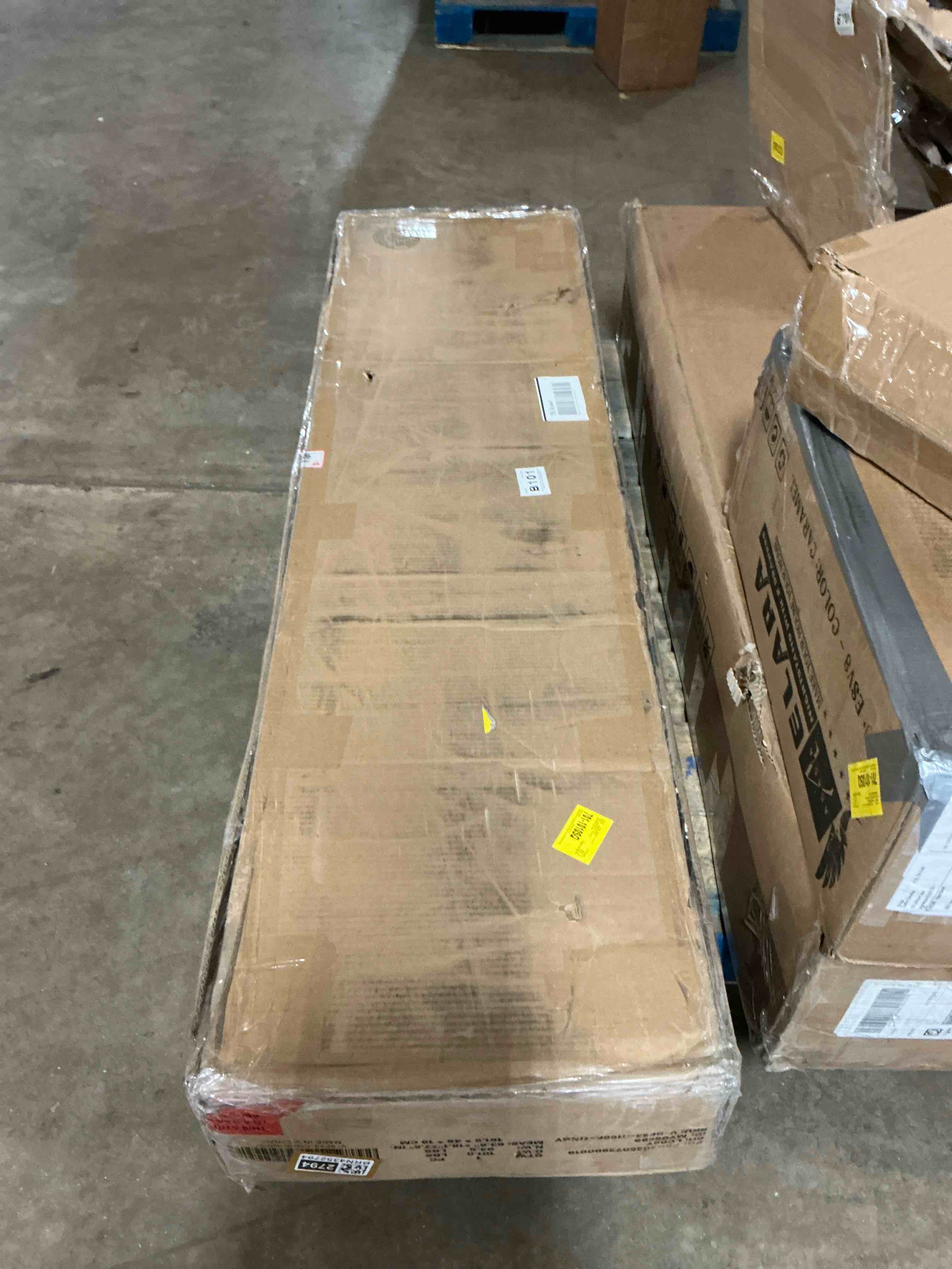 Condition photo showing Good Condition for Bed Frame with Charging Station and LED Lights, Headboard with 2-Tier Storage Shelves, Bed Frame with Headboard, No Box Spring Needed, Easy Assembly,