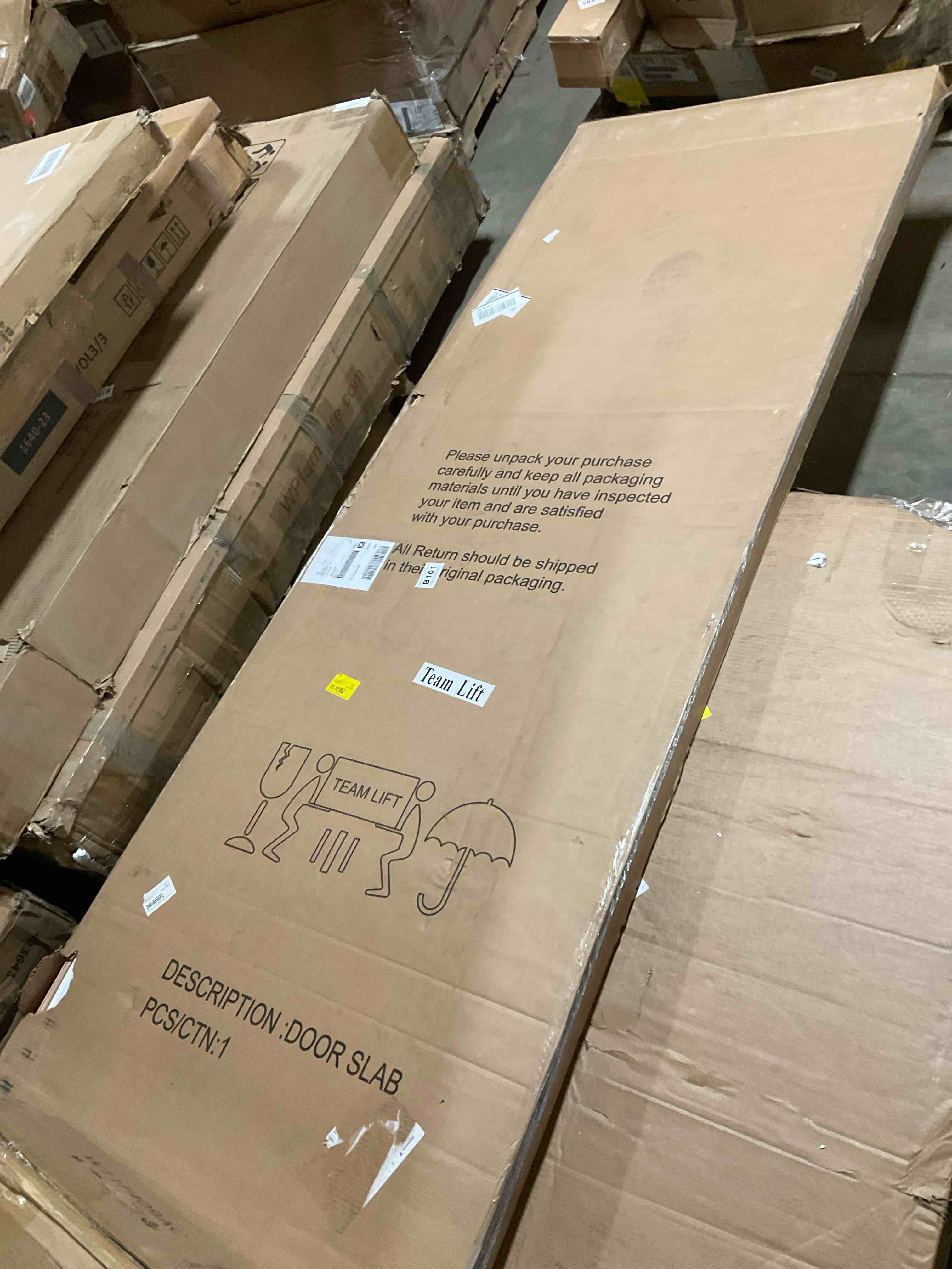 Condition photo showing Good Condition for French Doors 5-Lite Frosted Glass Solid Core Interior Pantry Door With Hardware Kit