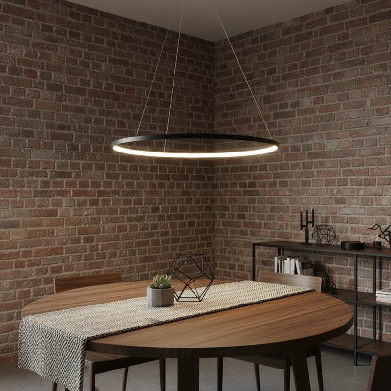 Stockham 1-Light Chandelier Round Circle LED Kitchen Island Pendant Remote Dimming