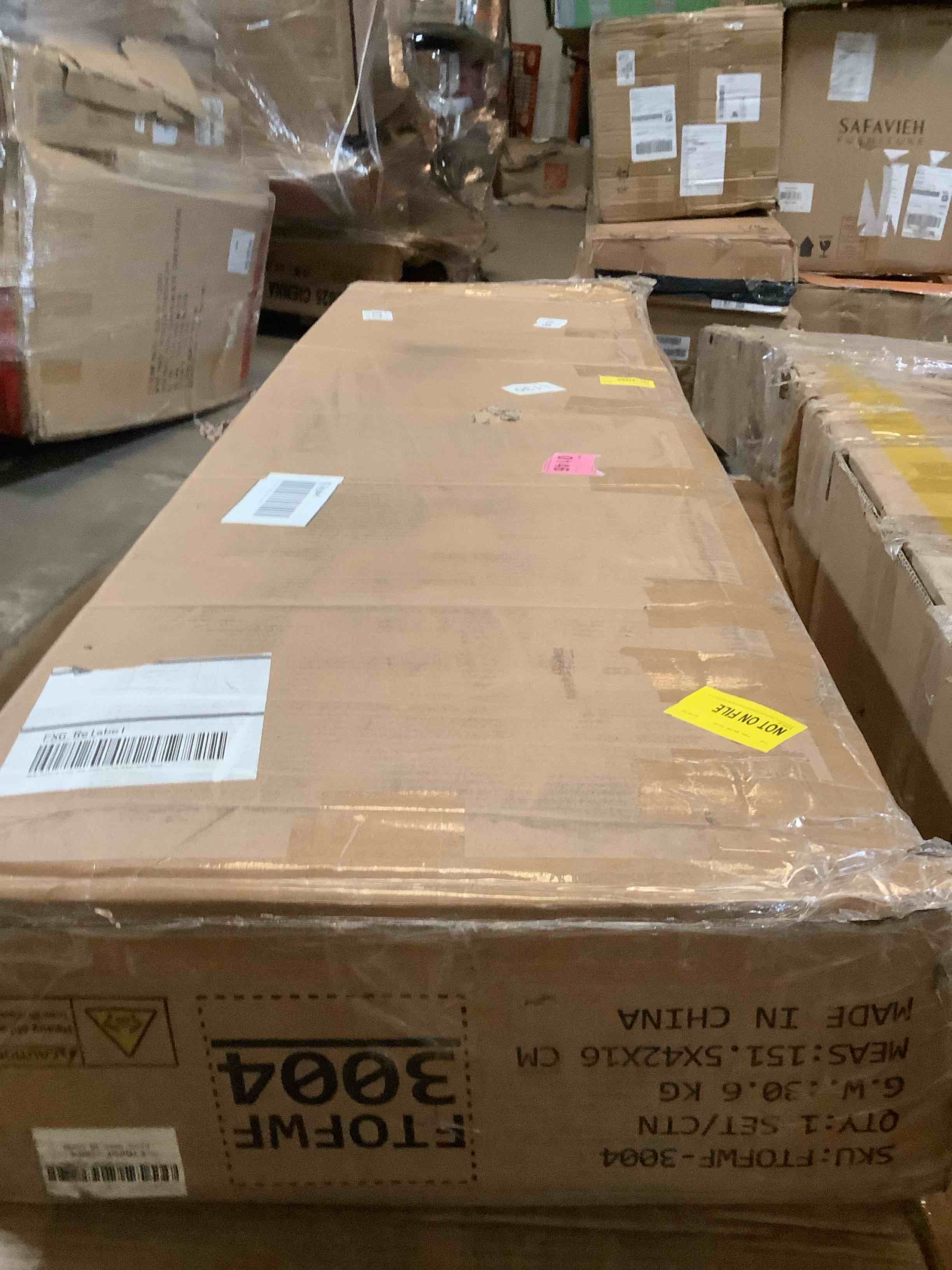 Condition photo showing Good Condition for Signature Design by Ashley Trinell Rustic 5 Drawer Chest of Drawers with Nailhead