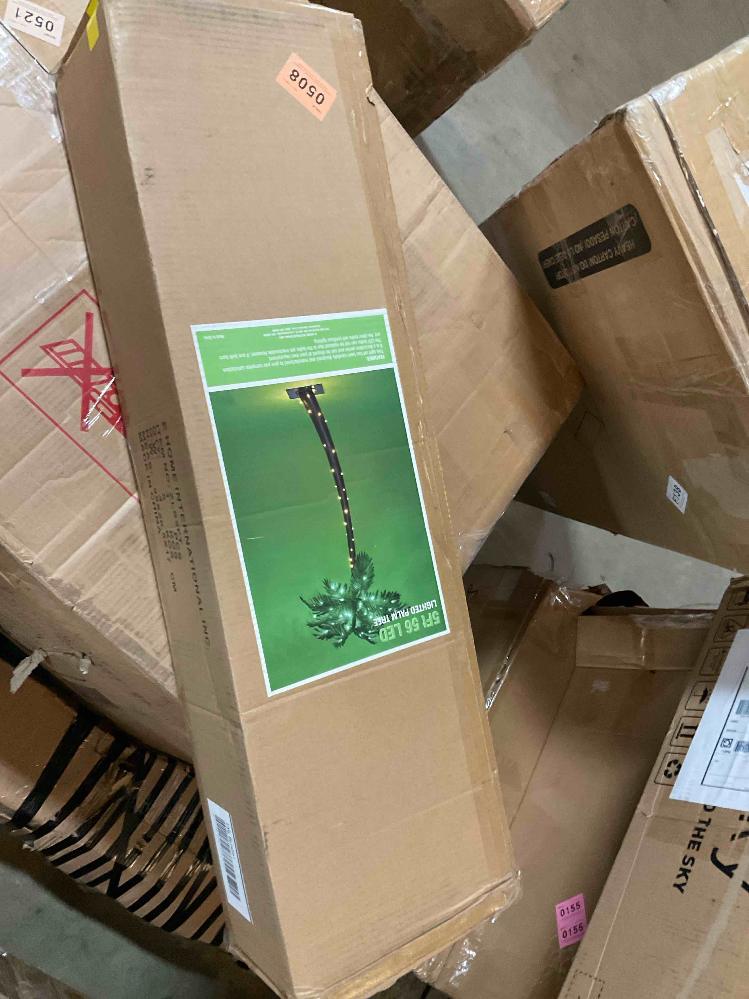 Condition photo showing Good Condition for Adylan Pre-Lit Palm Tree LED 56 Light Lighted Tree