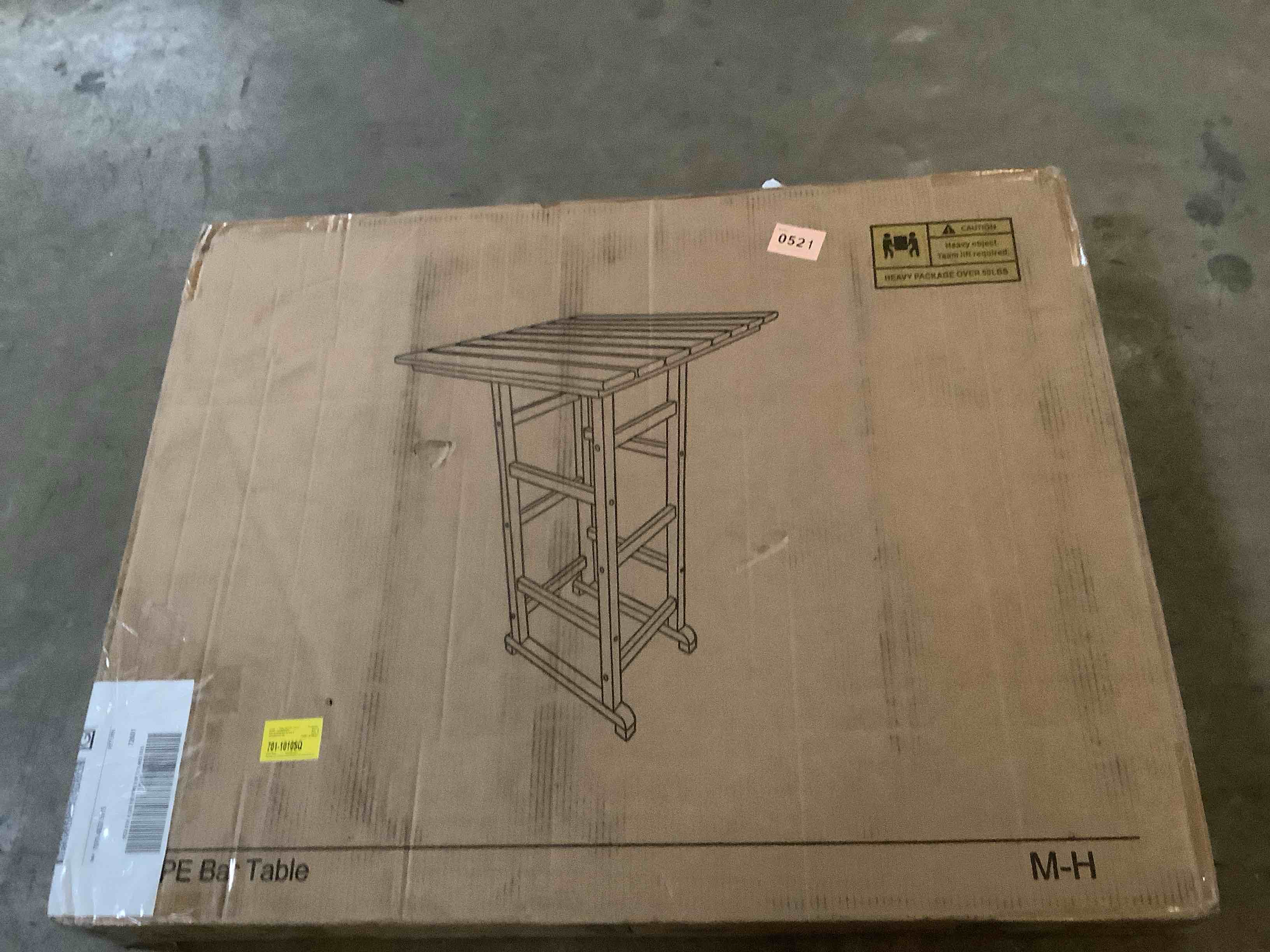 Condition photo showing Good Condition for (“Color is Gray”) Square Table, All-Weather Patio Furniture for Poolside, Garden, or Balcony
