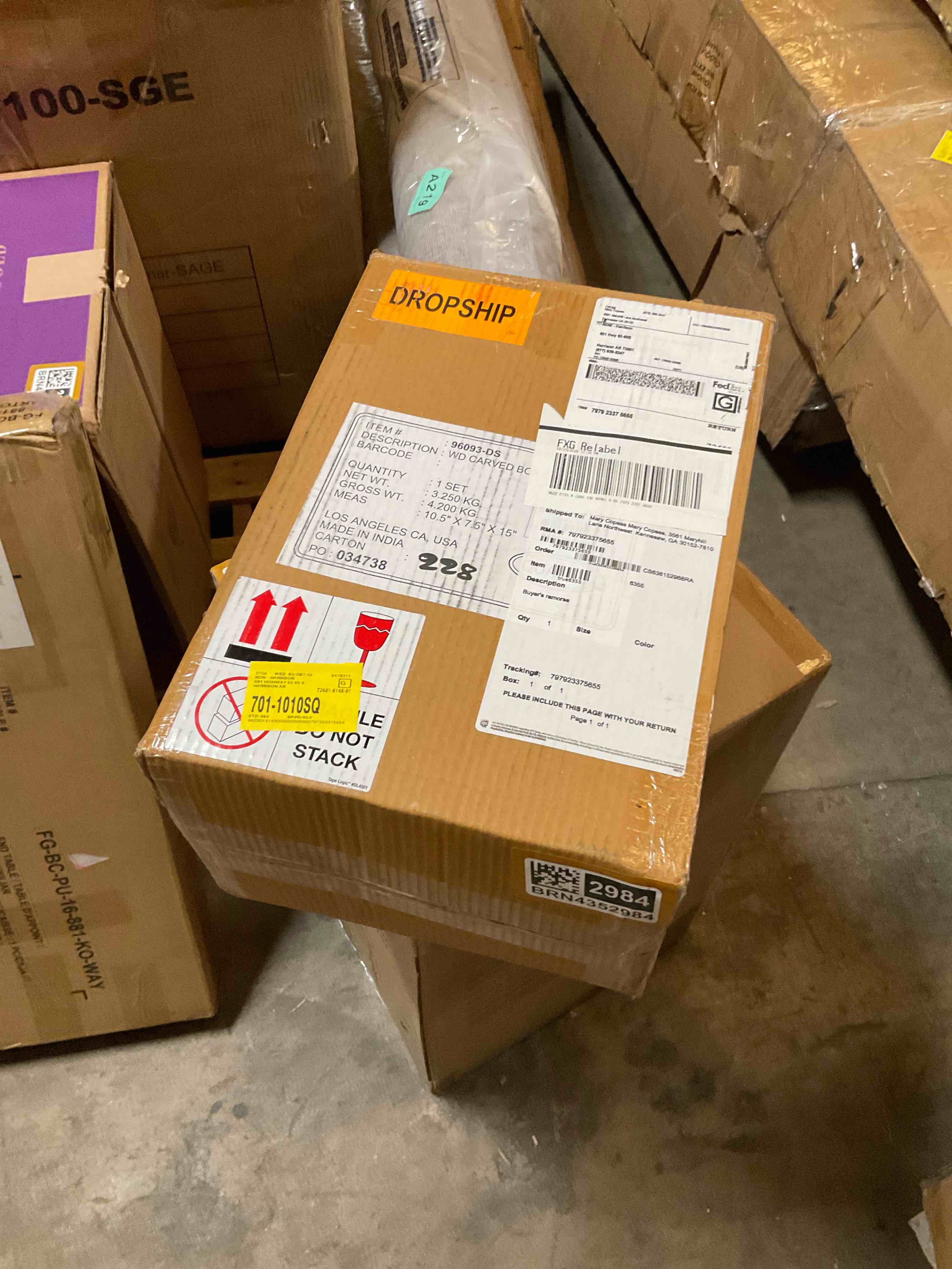 Condition photo showing Good Condition for Winthrop Wood Carved 3 Piece Decorative Box Set