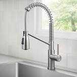 kraus coda commercial style 2-function single handle pull down kitchen faucet