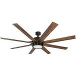 Jawanna Ceiling Fan with Light, 8-Blade Large Ceiling Fan with Remote, 6-Speed Reversible DC Motor, Indoor Outdoor Use, Dimmable 3-Color LED for Living Room, Working Room, Terrace