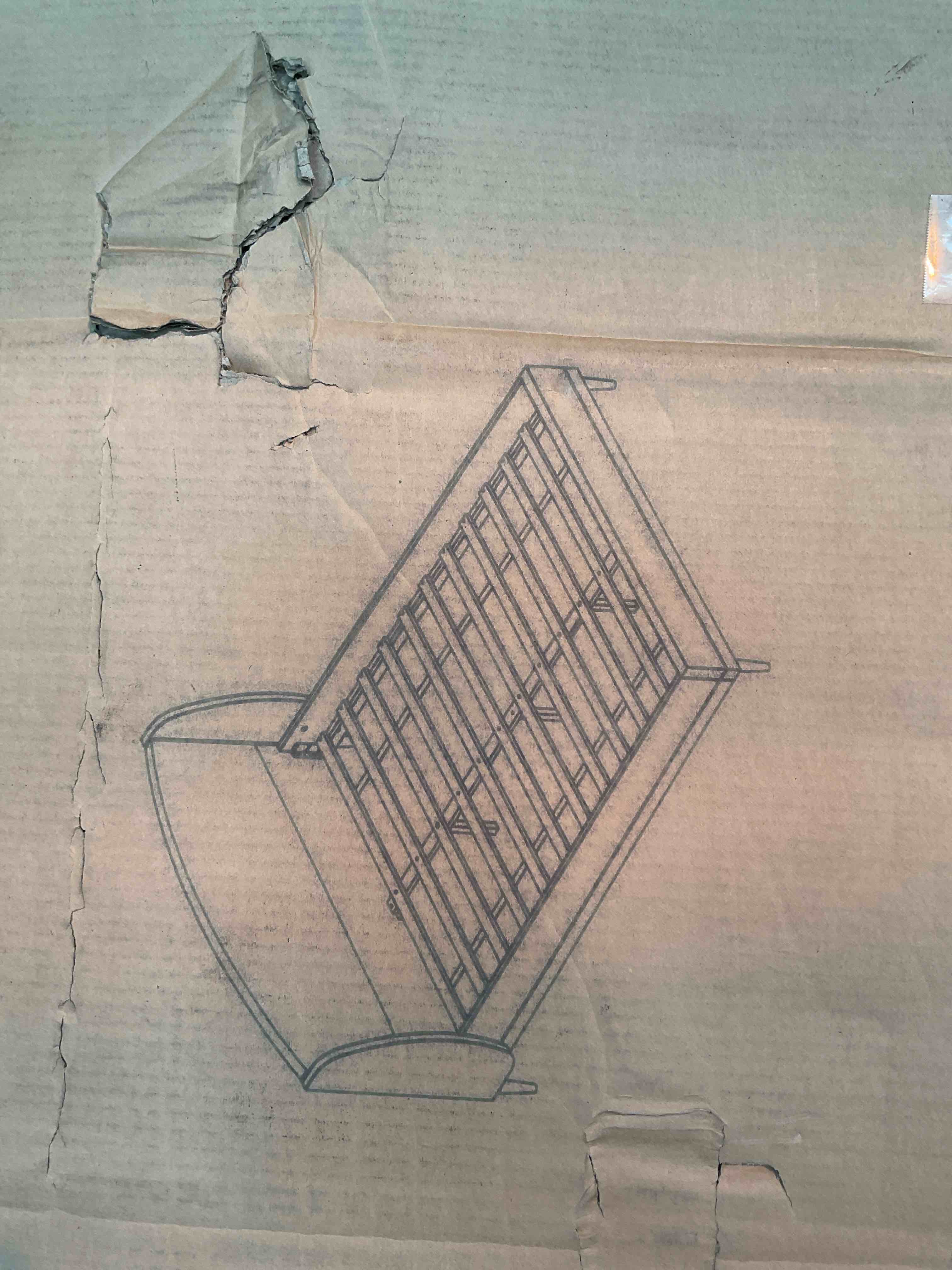 Condition photo showing Good Condition for incomplete box 1 of 2.        queen bed frame 