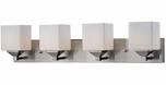 brushed nickel indoor bathroom vanity lights with etched white glass square rectangle shades