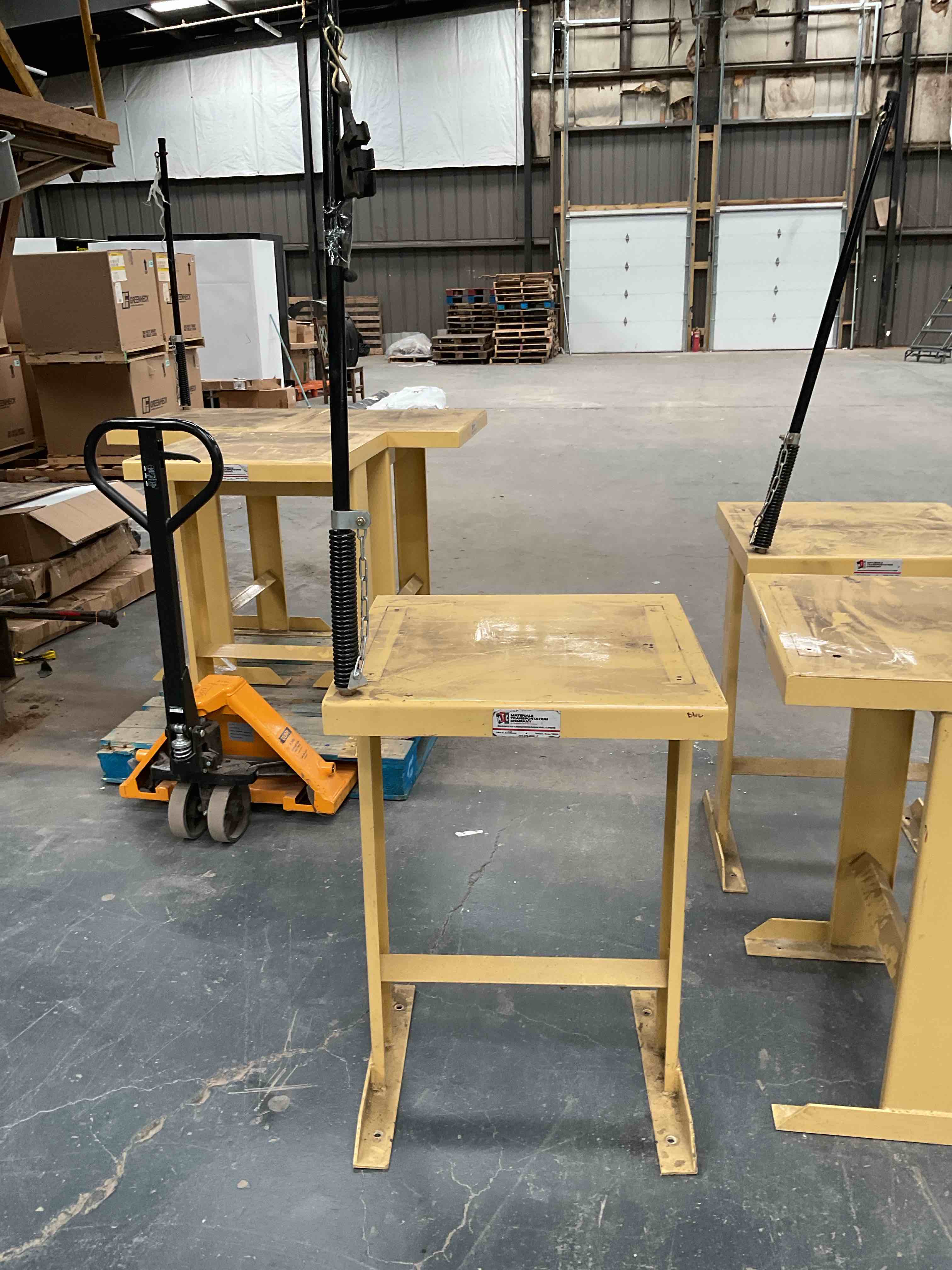 heavy metal workspace with flexible metal bar