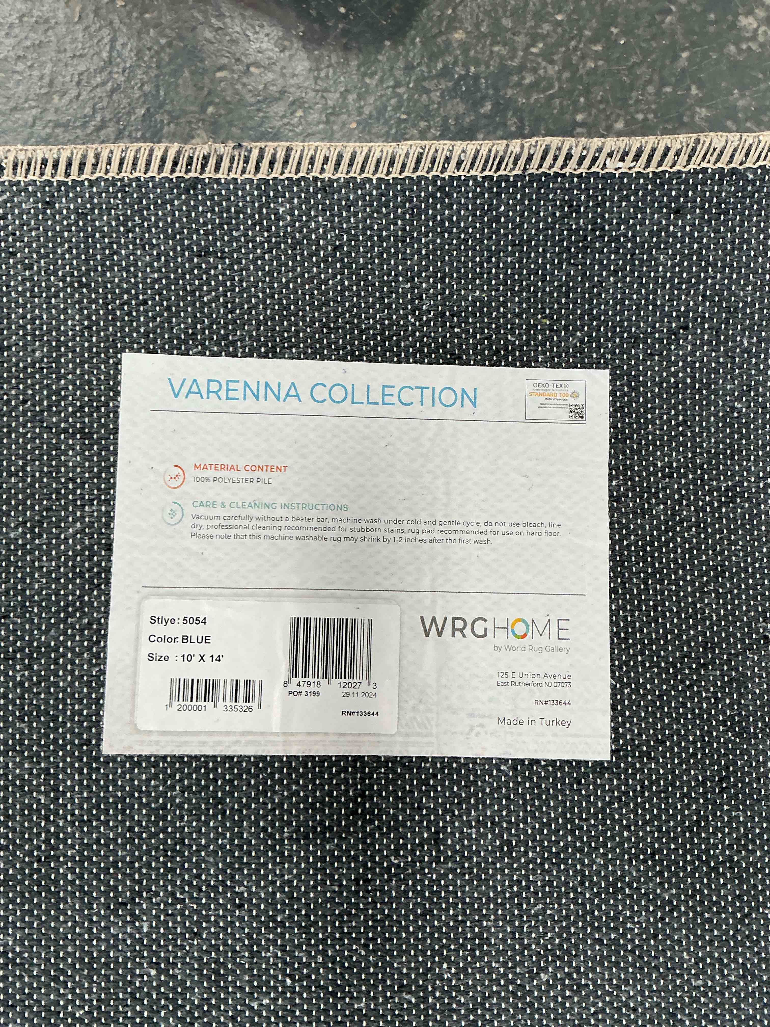 Condition photo showing Good Condition for world rug gallery medallion boho machine washable area rug, blue, 10x14 ft