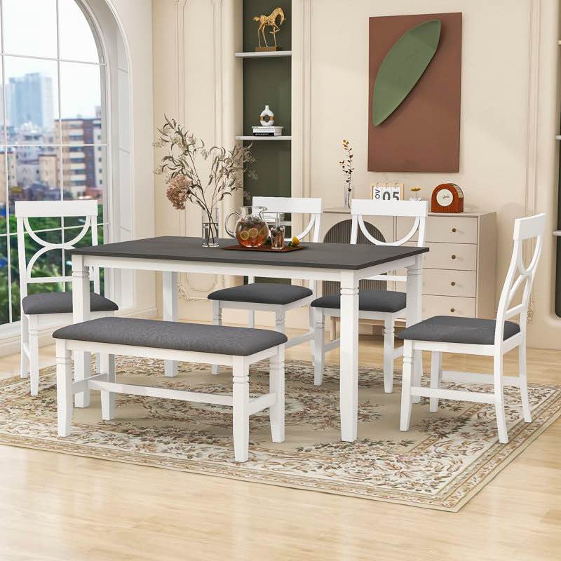 sjang 6 - piece dining set,dining room set,dinning table set