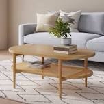 47.24" oval coffee table with storage