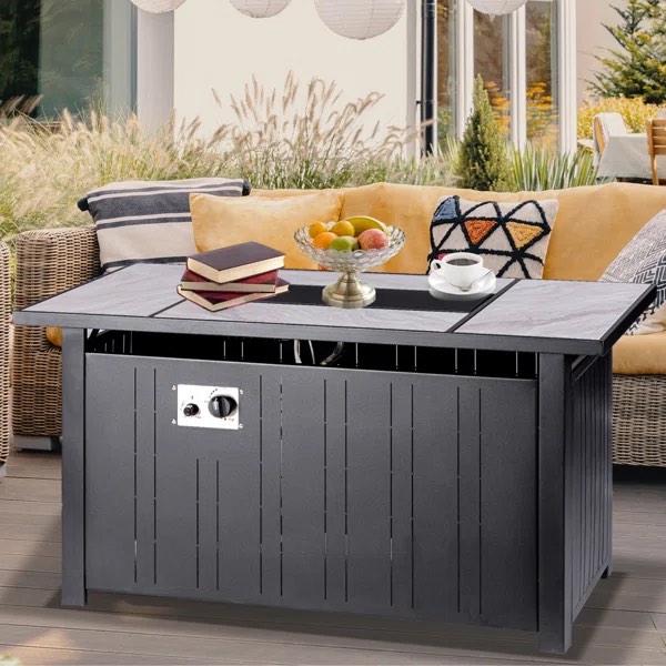outdoor propane fire pit table