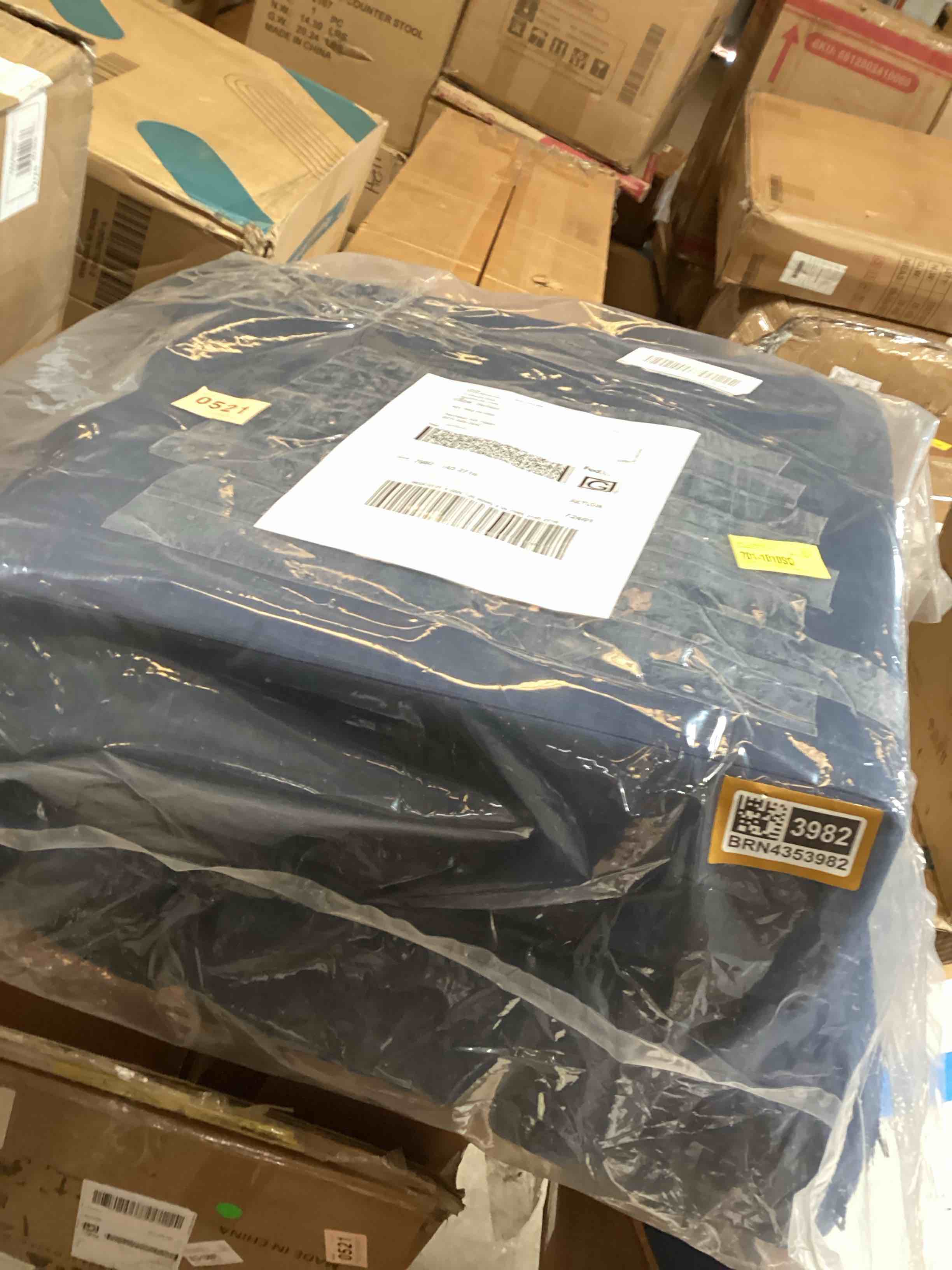 Condition photo showing Good Condition for 24.5 x 27 inch sunbrella outdoor cushion for high back chair, 6 inch thick outdoor replacement cushion, patio wicker chair cushion set