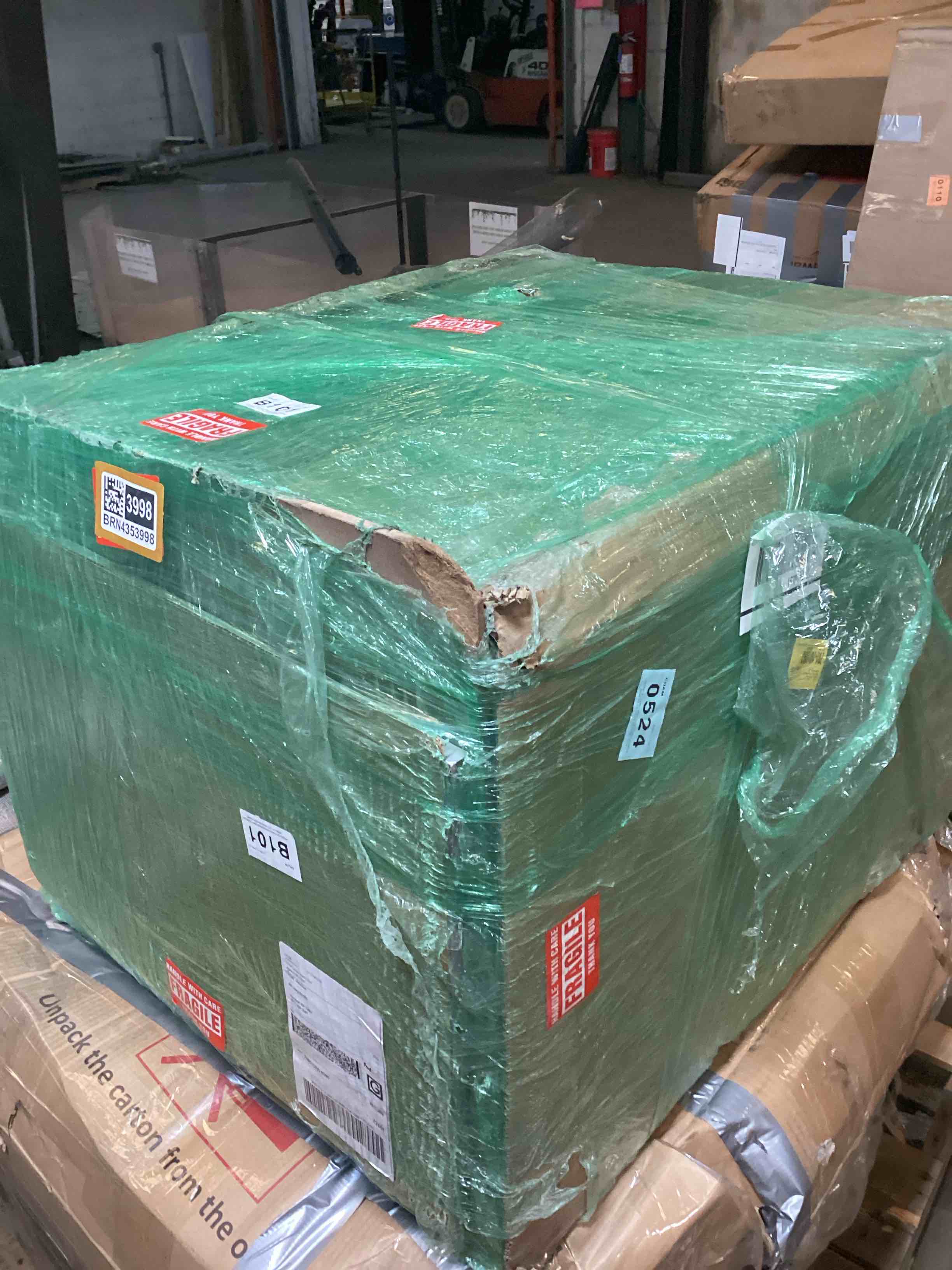 Condition photo showing Good Condition for modern freestanding solid wood bathroom vanity with ceramic sink, adjustable shelf storage