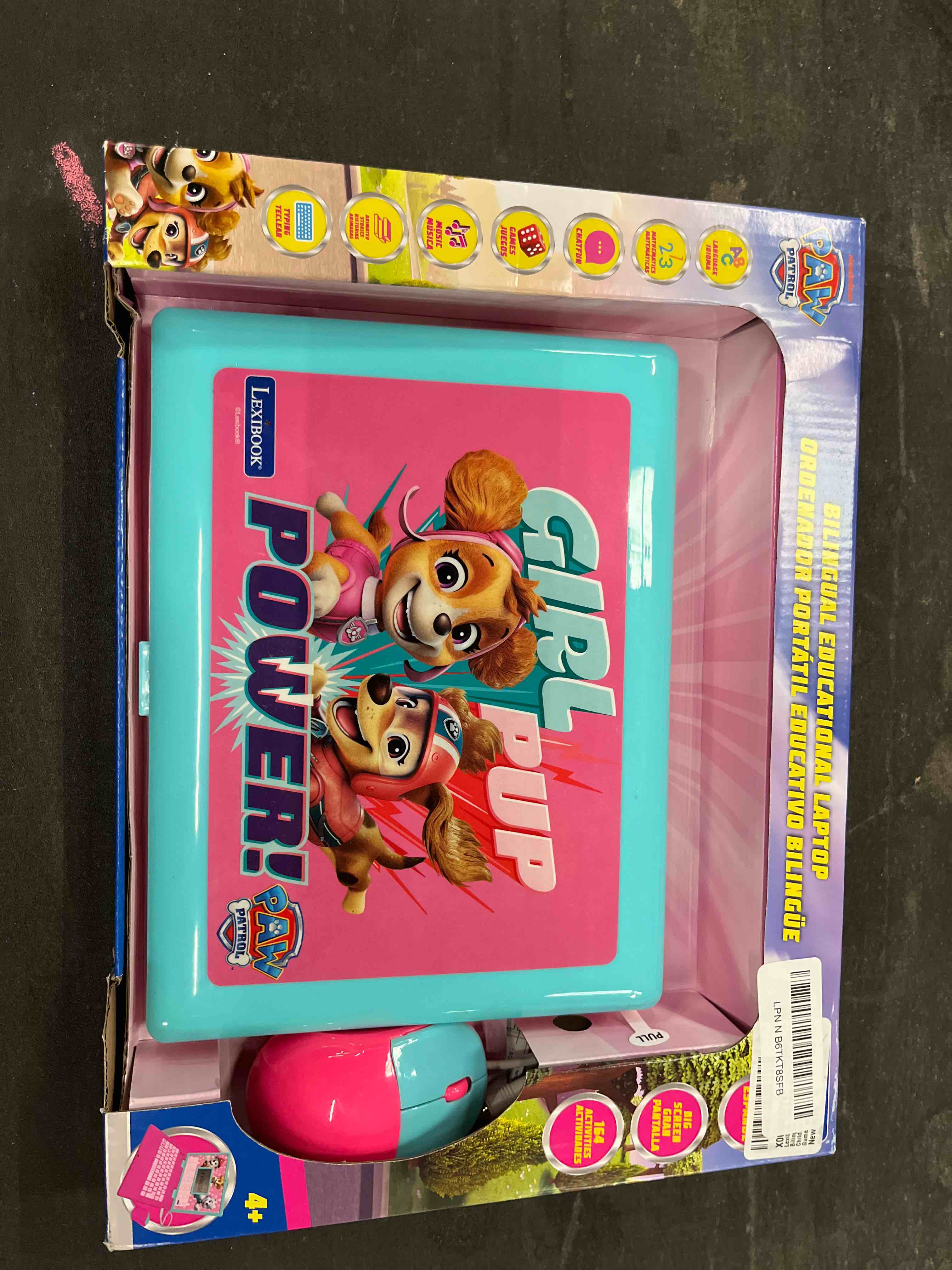 Condition photo showing Good Condition for lexibook, paw patrol, educational and bilingual laptop in english/spanish, toy for children with 124 activities to learn, play games and music, pink, jc598pagi2