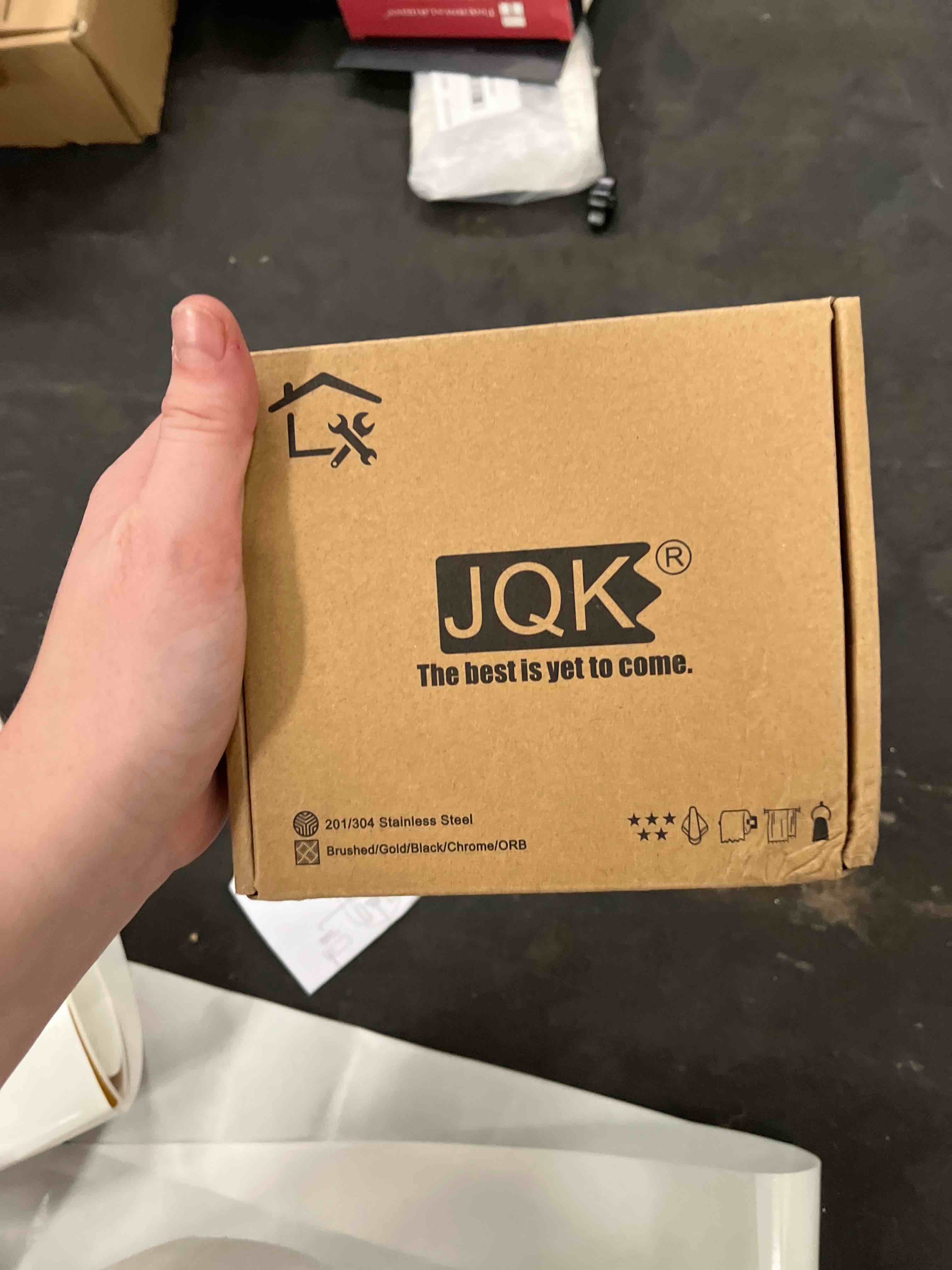 Condition photo showing Good Condition for jqk floor door stopper, snowboard hanger storage stainless steel sound dampening door stop bumper wall protetor display hanger rack, 10 pack brushed, dsb3-bn-p10 10 brushed