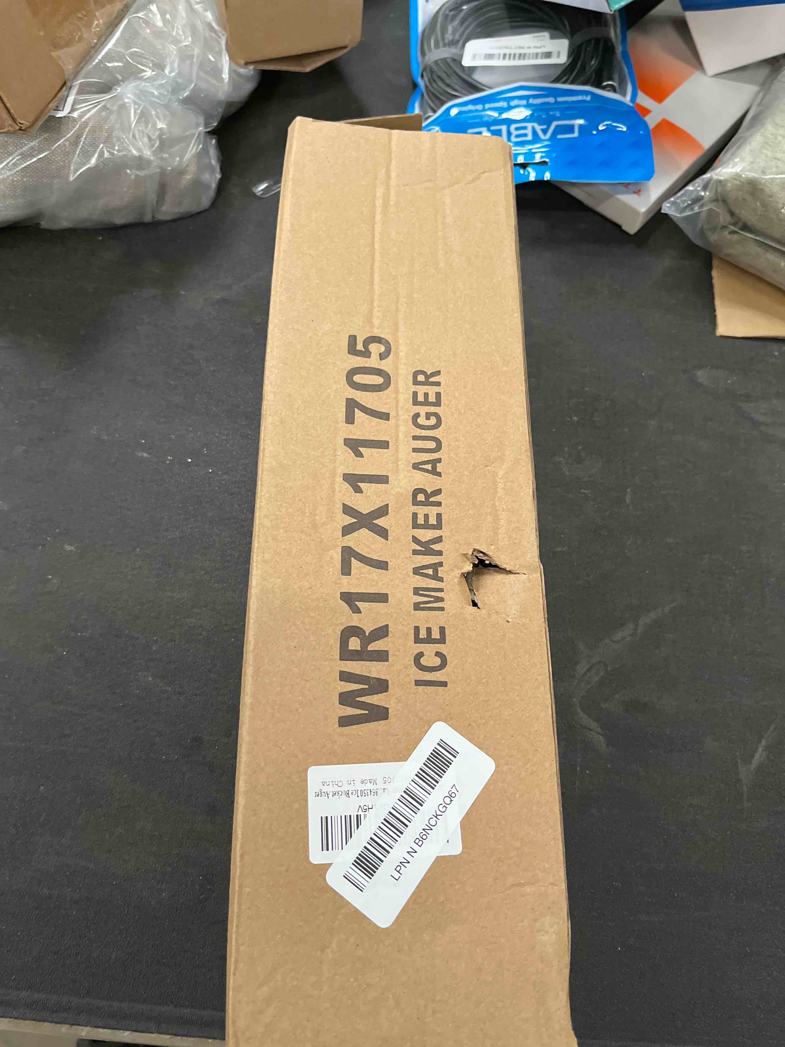 Condition photo showing Good Condition for upgrade ice maker dispenser auger for ge refrigerator replacement parts wr17x11705 wr17x11939 ps1018130 ap3849786 ap3672963 ps964350 ice bucket auger