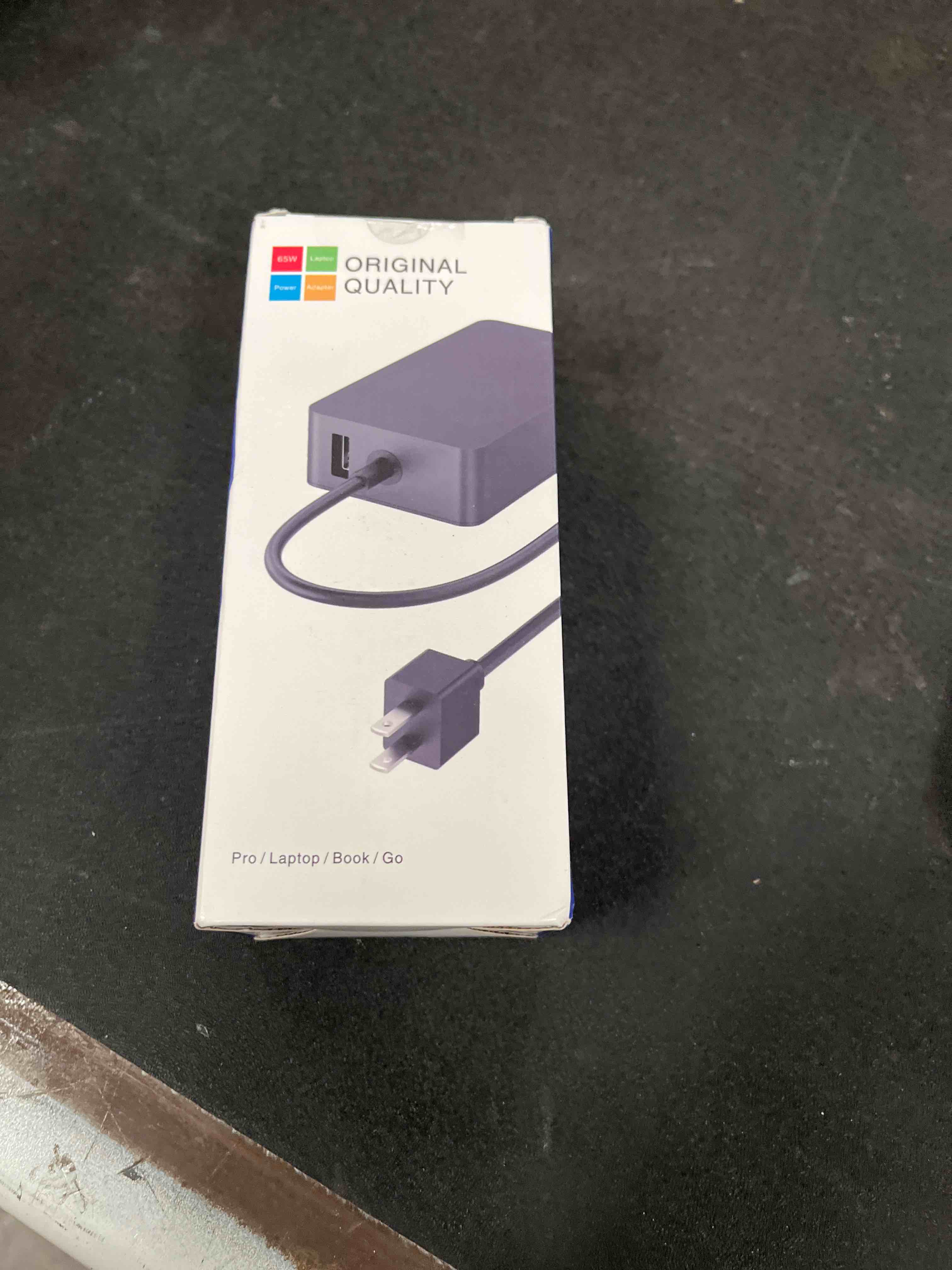 Condition photo showing Good Condition for 65w charger compatible with microsoft surface pro 11, 10, 9, 8, 7+, 7, 6, 5, 4, 3, x, power adapter for windows surface laptop 7/6/5/4/3/2/1, go tablet, book 3/2/1, support 44w, 36w, led, 10ft black