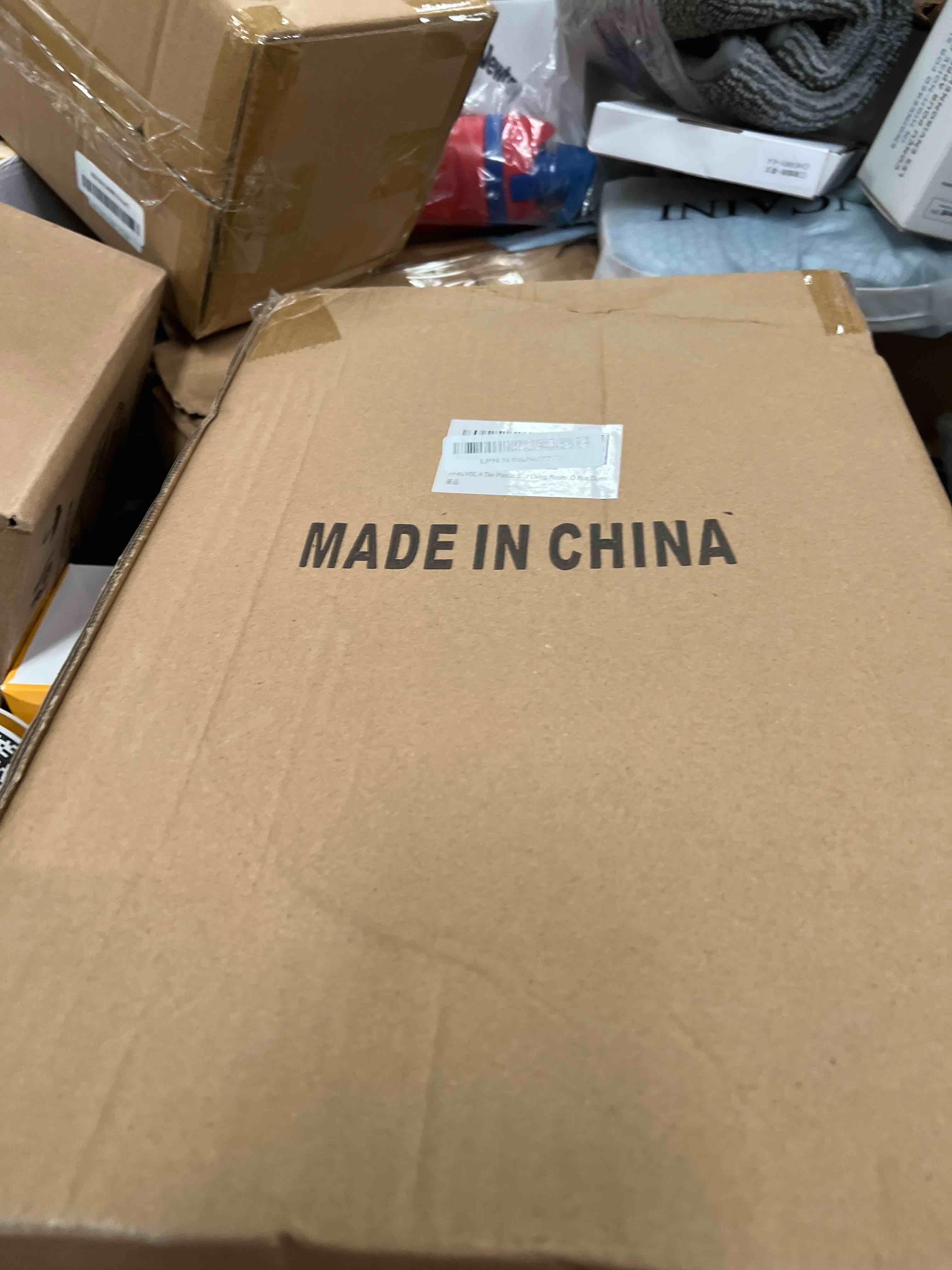 Condition photo showing Good Condition for 4 tier plastic storage bins with lid 23qt, stackable storage containers with wheels, folding storage boxes, collapsible storage bins, closet organizers and storage for living room,office,dorm white 4-tier 23qt