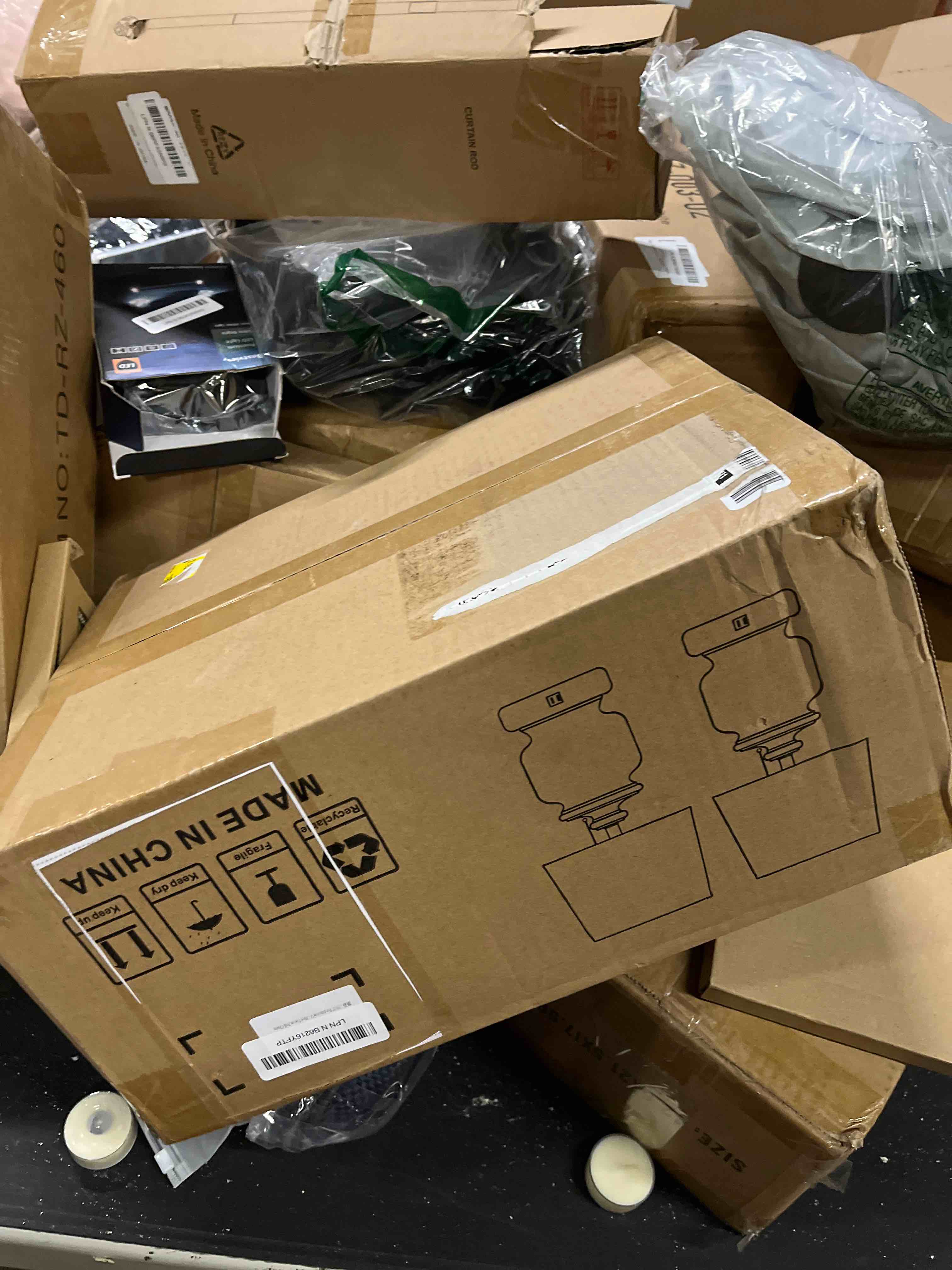 19.5" Farmhouse Vintage Table Lamps for Living Room Set of 2 Traditional Rustic Bedside Lamps for Be