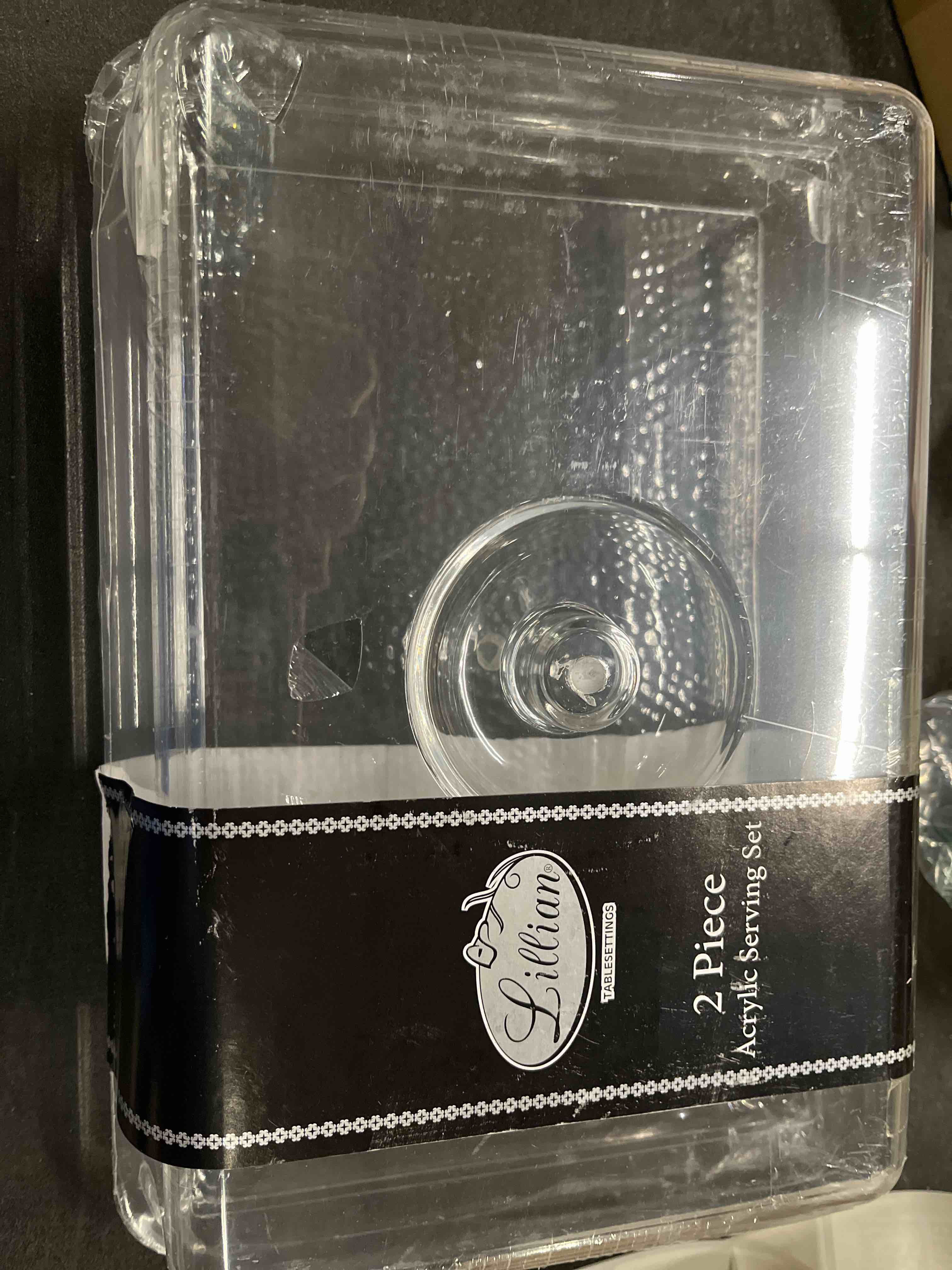 Clear Premium Acrylic Rectanglees Serving Tray with Lid (12.63" x 8.75" x 3.38") Perfect for Parties