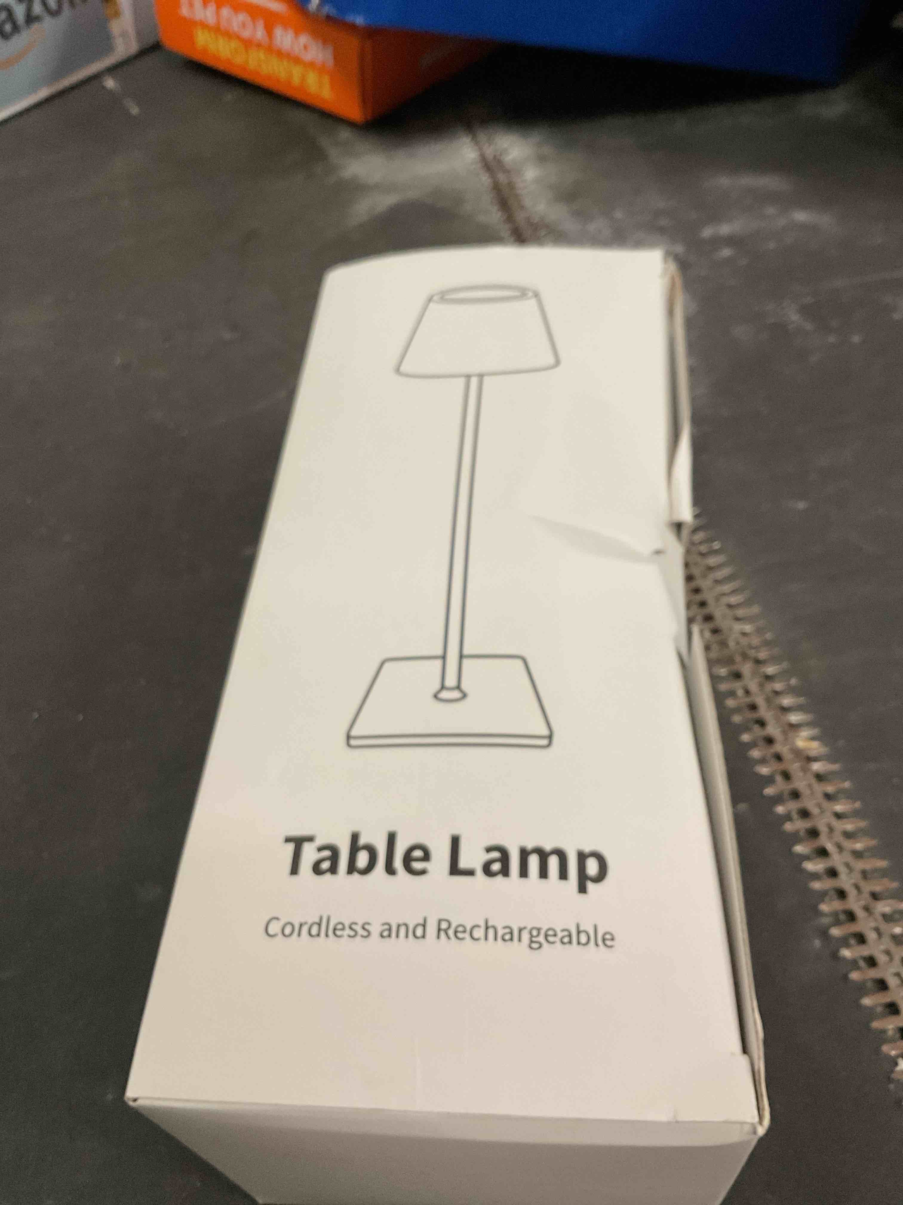 Condition photo showing Good Condition for kdg 2 pack cordless table lamp,portable led desk lamp, 5000mah battery operated, 3 color stepless dimming up, for restaurant/bedroom/bars/outdoor party/camping/coffee shop night light(black)