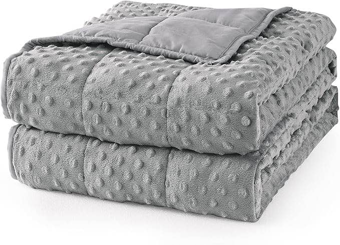 Condition photo showing Good Condition for mr. sandman weighted blanket for adults queen size 15 lbs, soft cooling heavy minky blanket for sleep, washable throw blanket with glass beads, 60 x 80 inches, grey