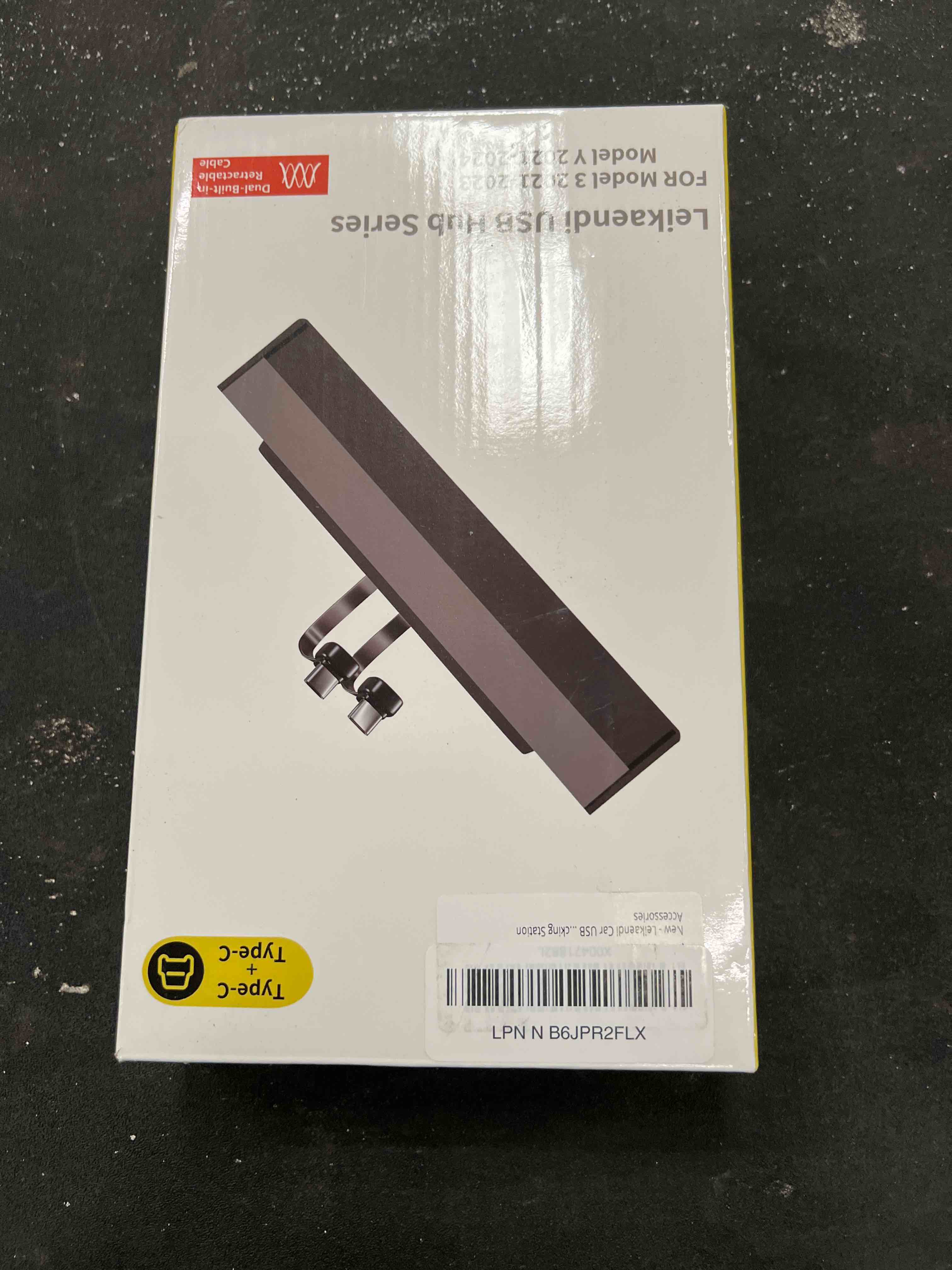 Condition photo showing Good Condition for leikaendi car usb hub charger for tesla center console with fast charging retractable cables phone charger docking station accessories(2 type-c(model y 2021-2024 & model 3 2021-2023)) 2 type-c(model y 21-24 & model 3 21-23)
