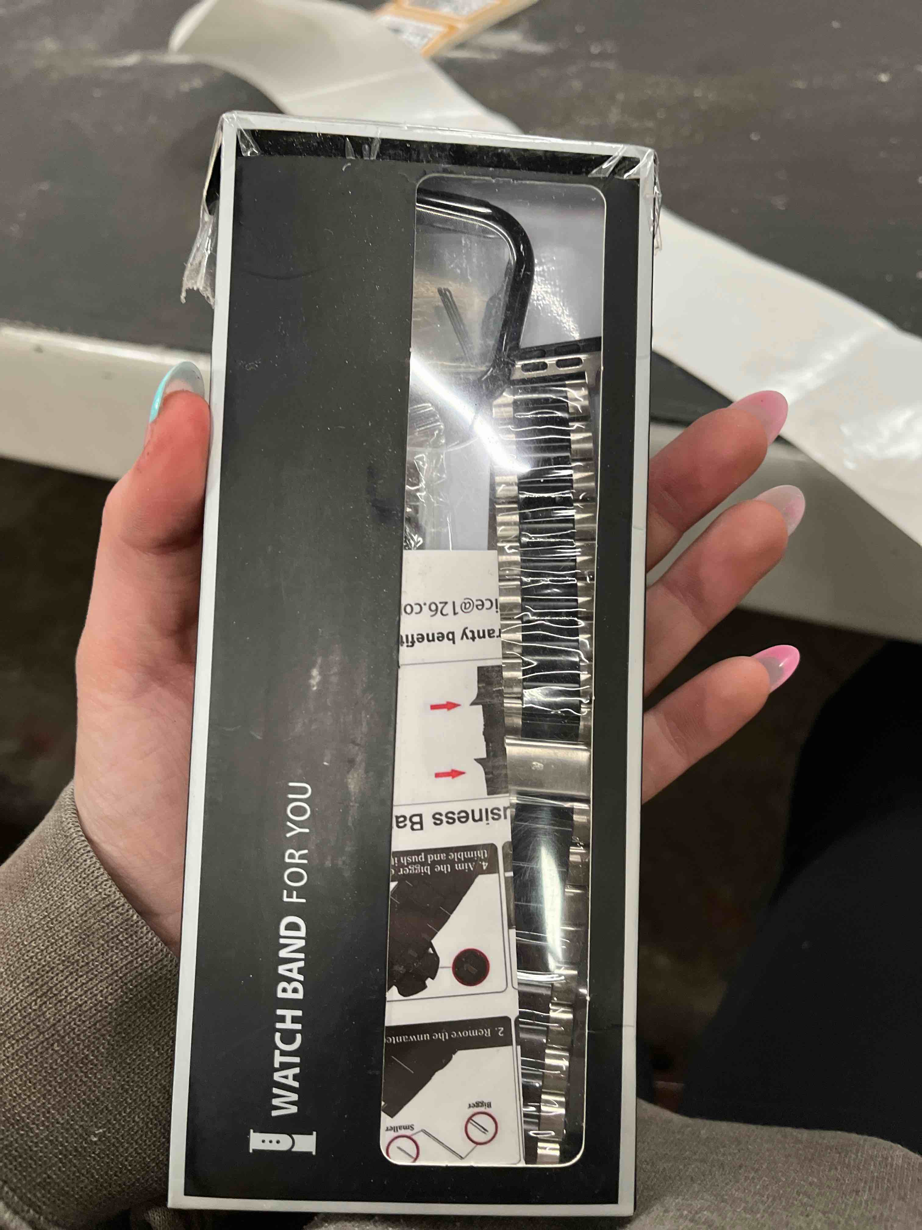 Condition photo showing Good Condition for stainless steel band and case compatible with apple watch iwatch ultra series 11 10 9 8 7 6 5 4 3 2 1 se 49mm 45mm 46mm 44mm 42mm 41mm 40mm 38mm,men women classic classy metal business black/silver&black 46mm (series 10/11/hermès)